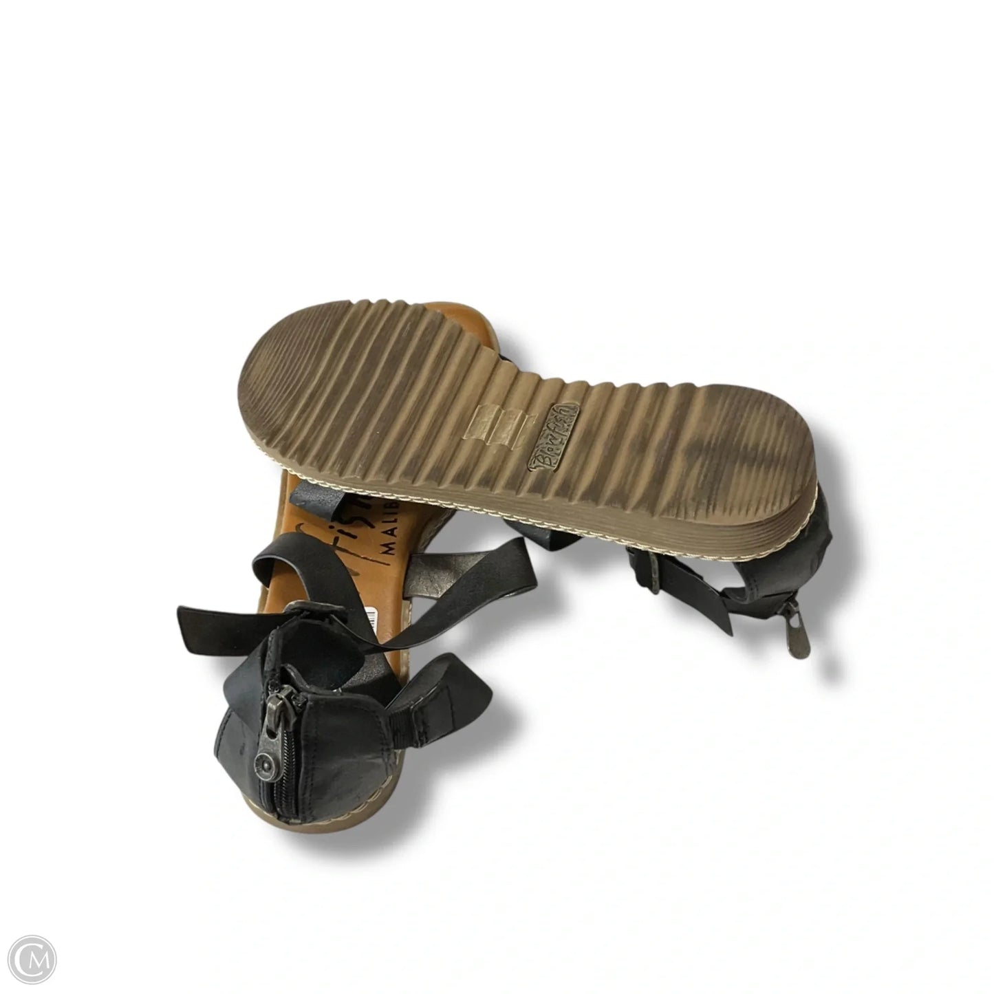 Sandals Flats By Blowfish In Black & Brown, Size: 8.5