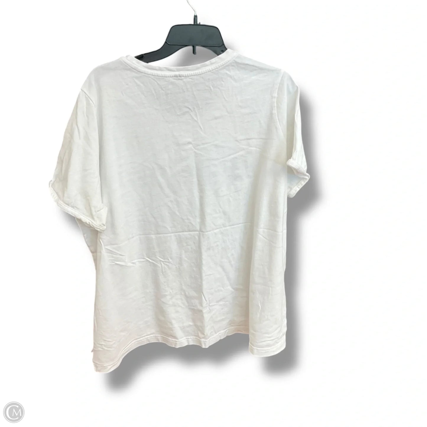 Athletic Top Short Sleeve By Adidas In White, Size: 3x