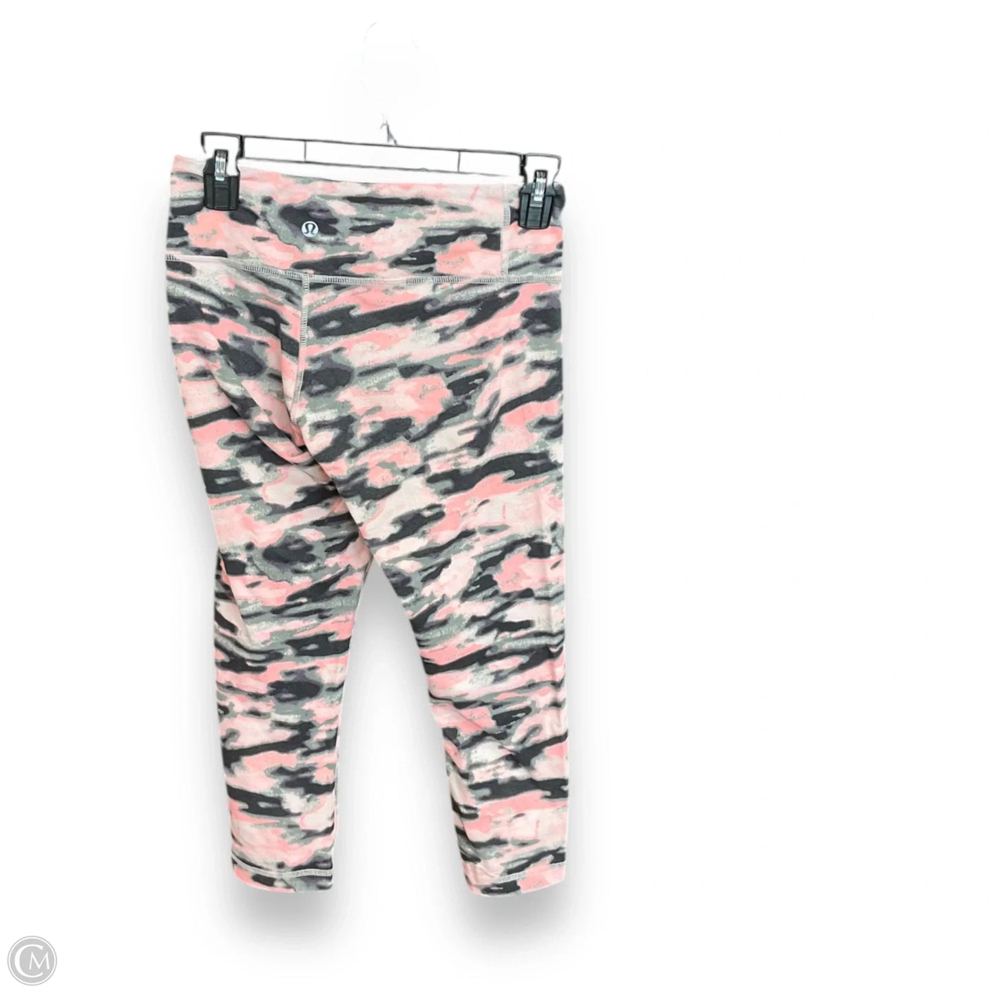 Athletic Capris By Lululemon In Black & Pink, Size: 4