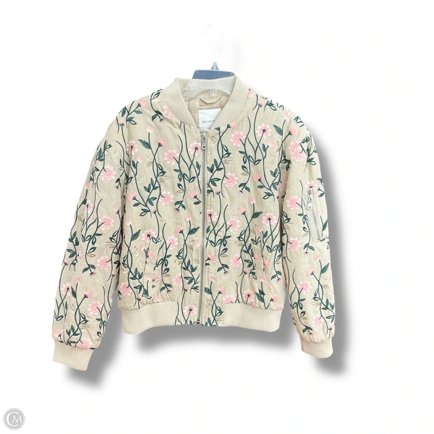 Jacket Puffer & Quilted By Avec Les Filles In Floral Print, Size: M
