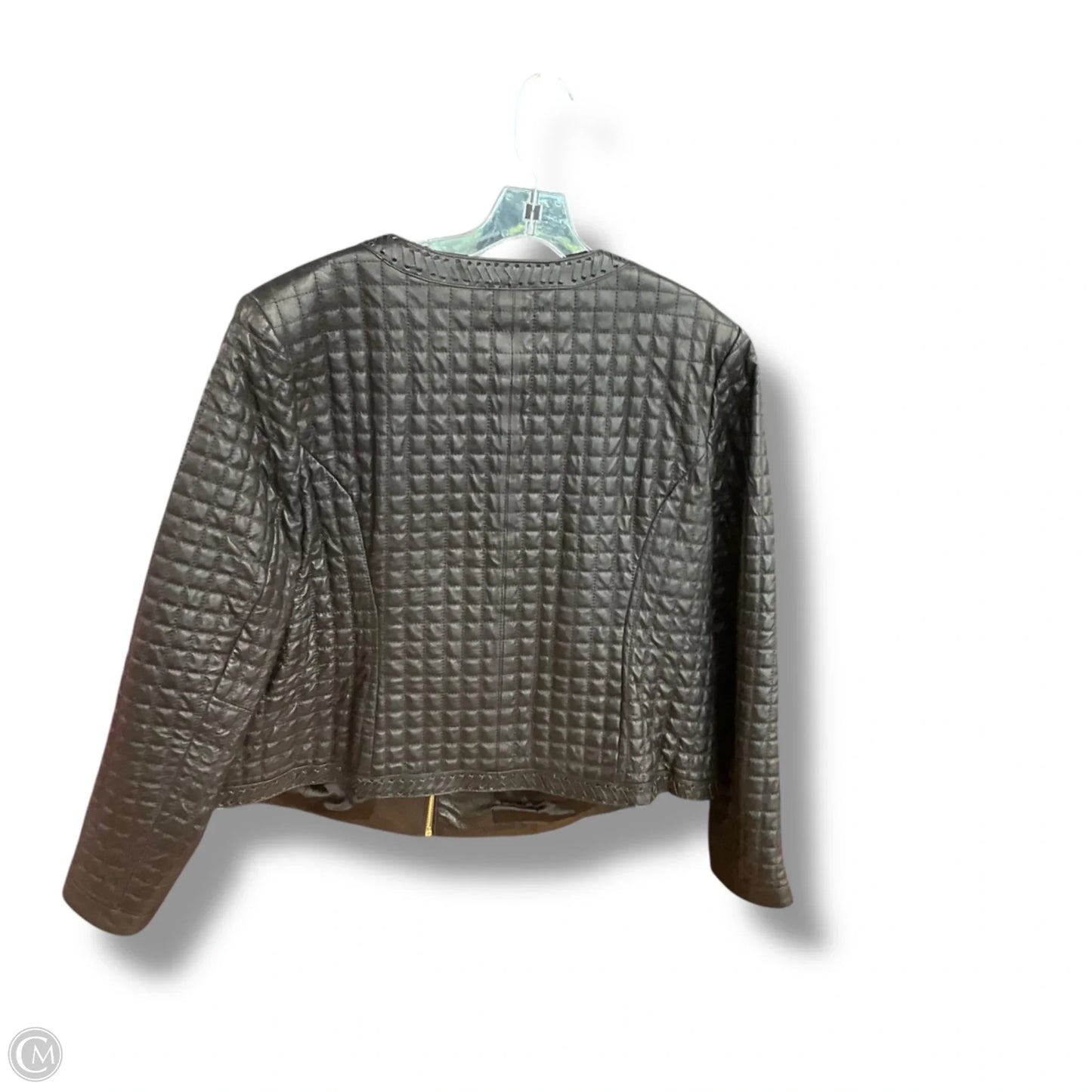 Jacket Moto By Isaac Mizrahi Live Qvc In Black, Size: 1x