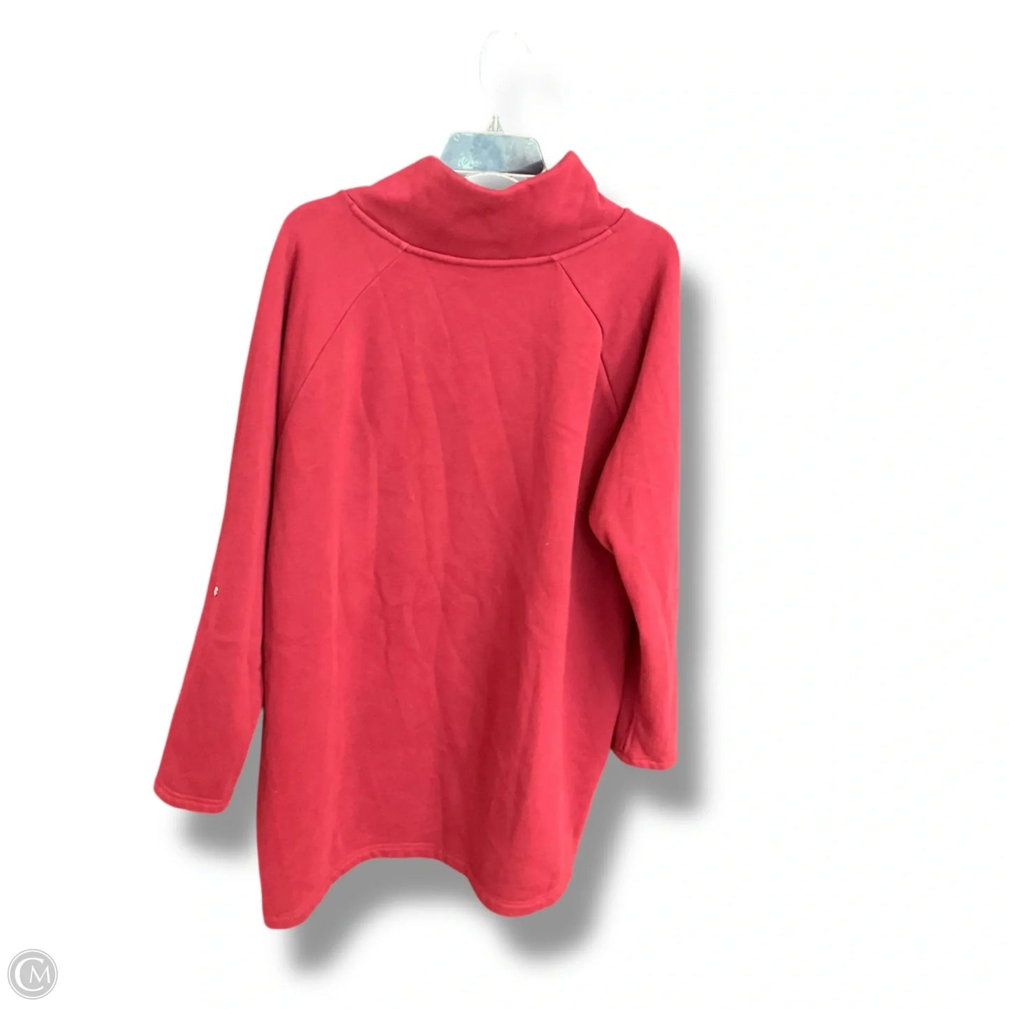 Athletic Top Long Sleeve Collar By Athleta In Red, Size: 1x
