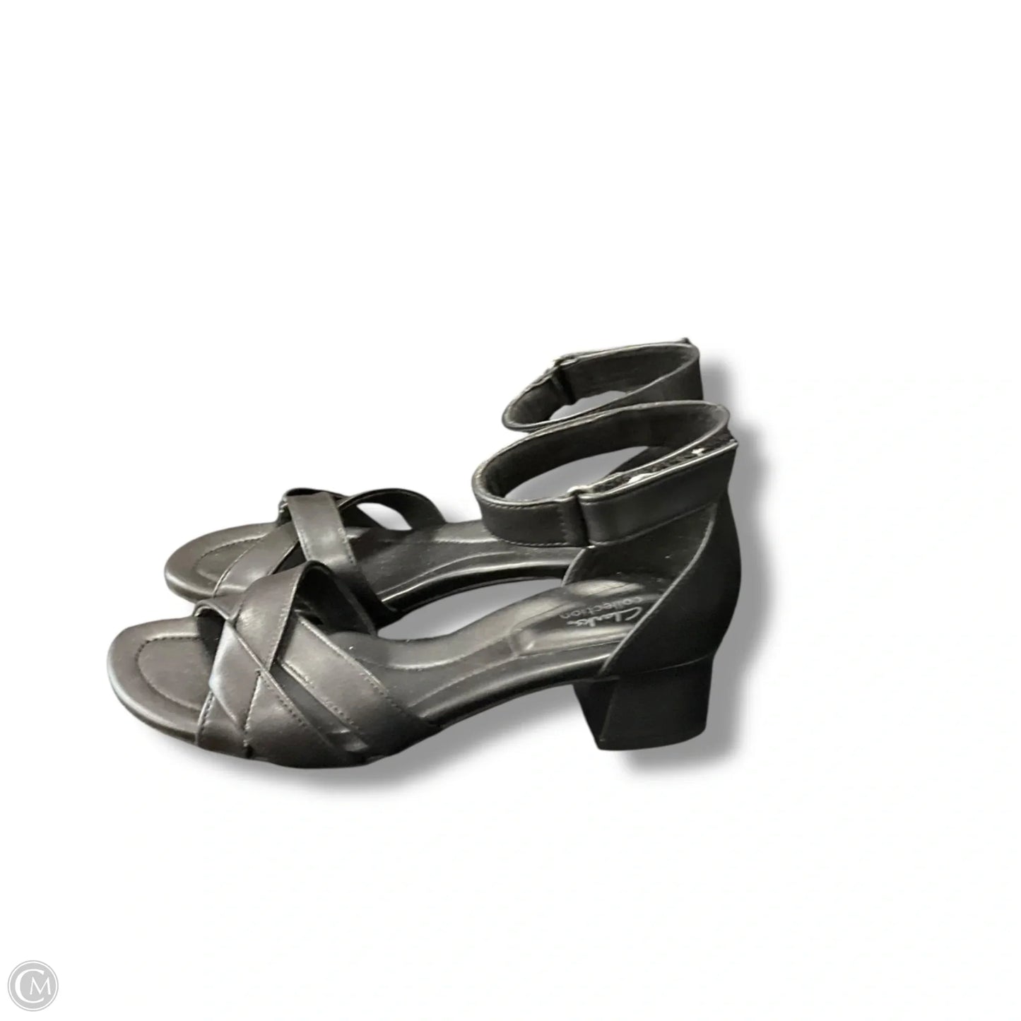 Sandals Heels Block By Clarks In Black, Size: 8