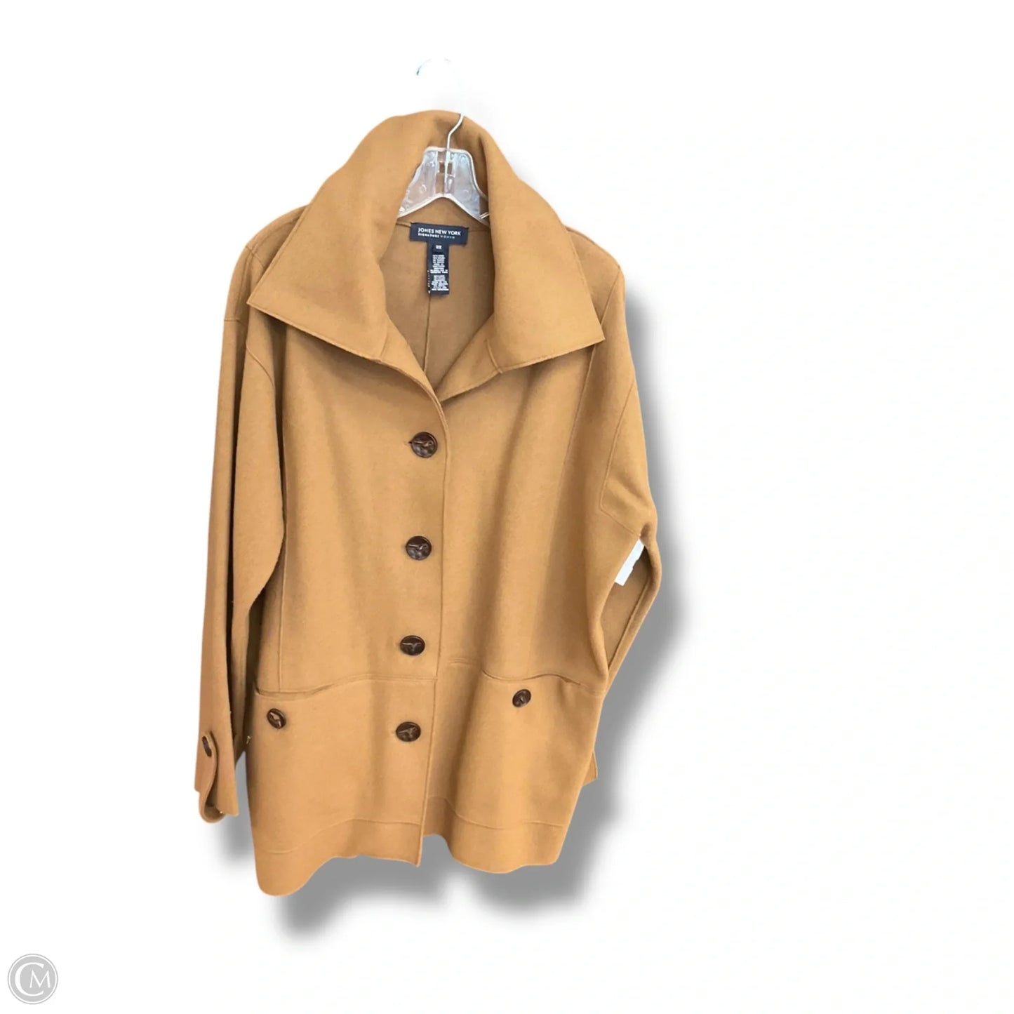 Coat Wool By Jones New York In Tan, Size: 2x
