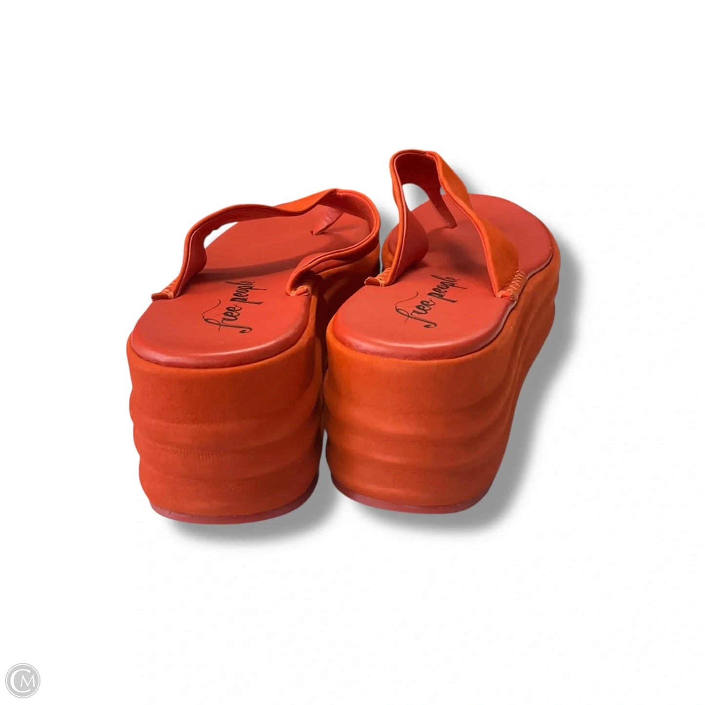 Sandals Heels Platform By Free People In Orange, Size: 10