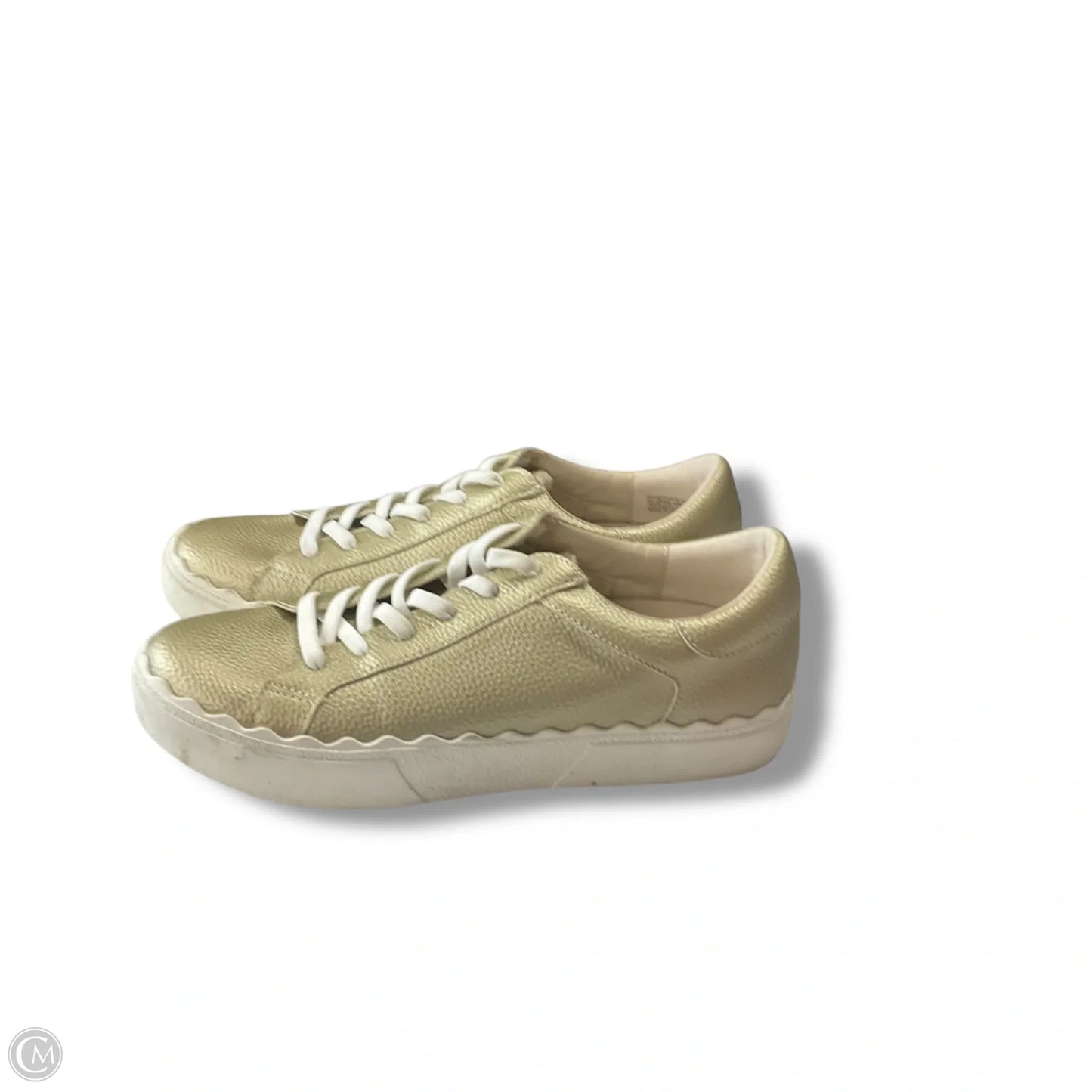 Shoes Sneakers By Anne Klein In Gold & White, Size: 8