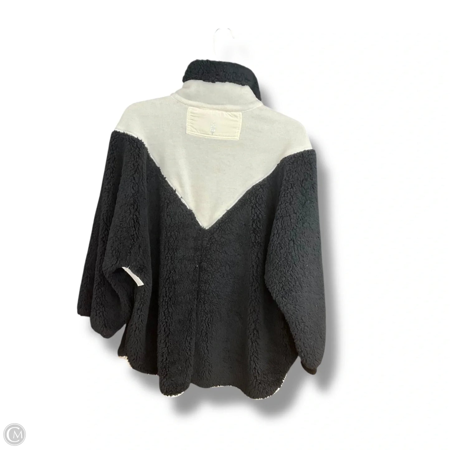 Athletic Top Long Sleeve Collar By Free People In Black & White, Size: Xs