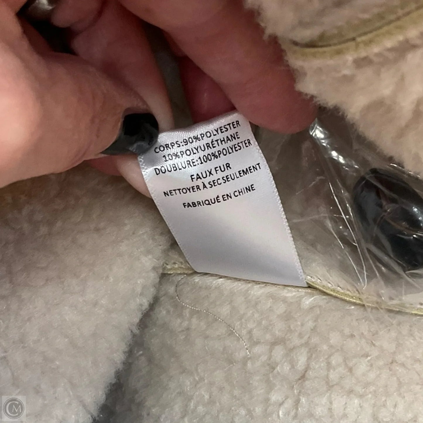 Coat Faux Fur & Sherpa By Astr In Beige, Size: L