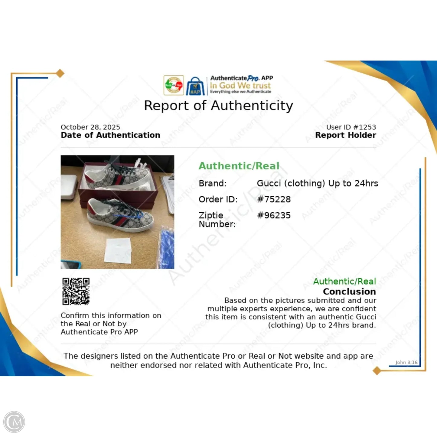 Shoes Luxury Designer By Gucci In Blue & Red, Size: 8.5