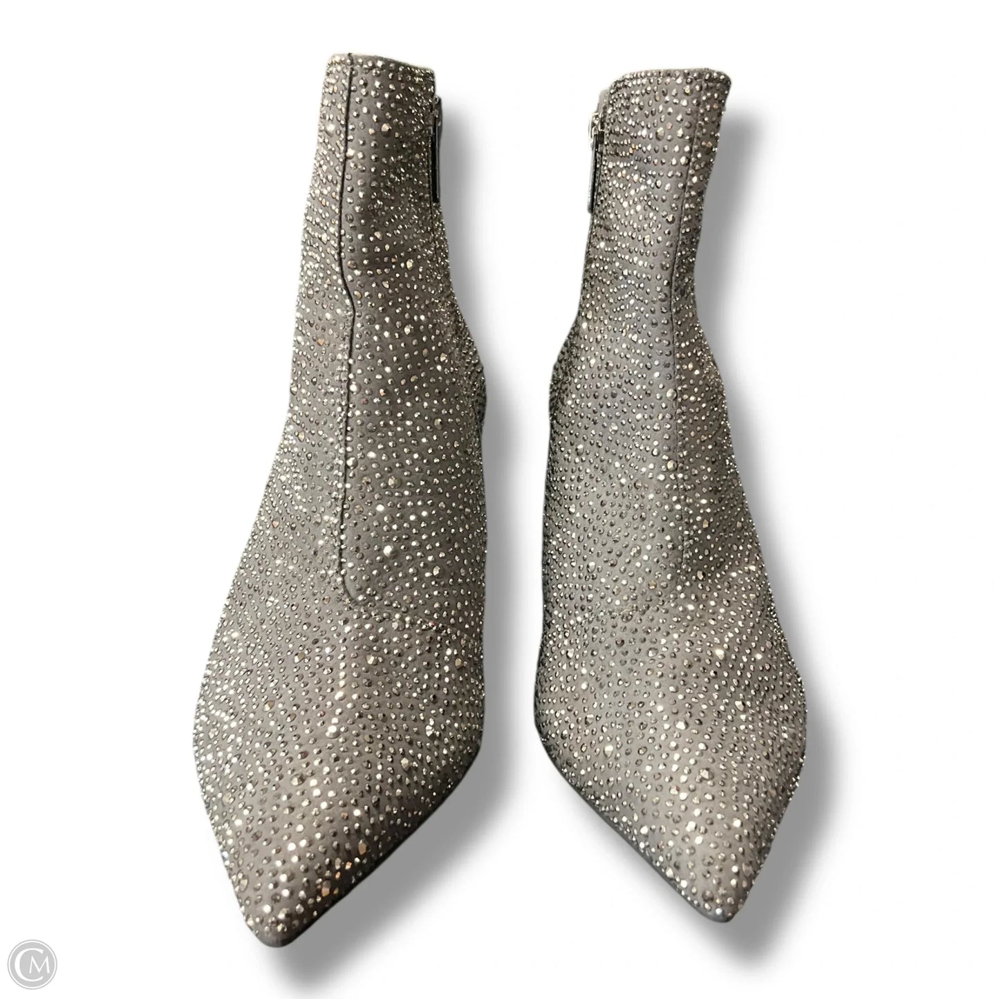 Boots Ankle Heels By Lane Bryant In Silver, Size: 8