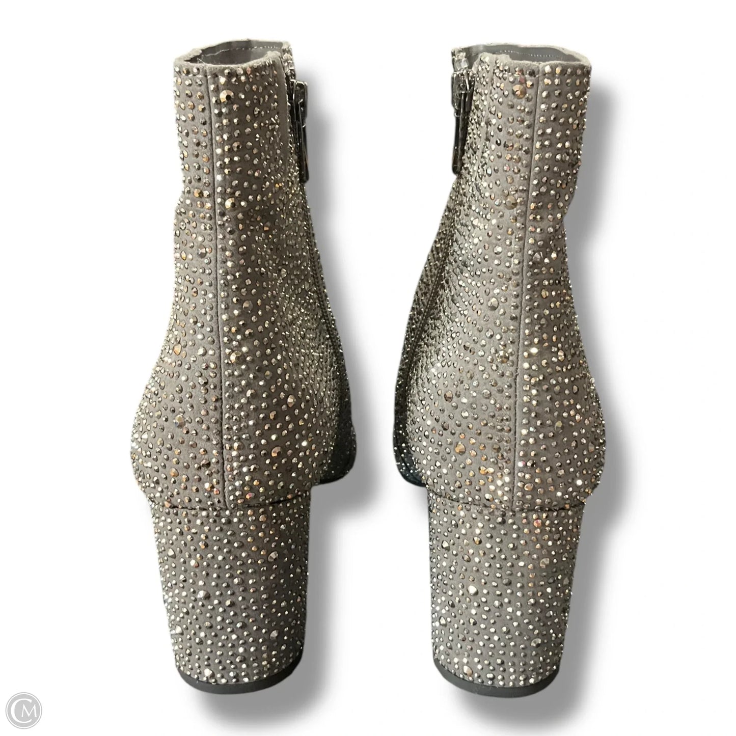 Boots Ankle Heels By Lane Bryant In Silver, Size: 8