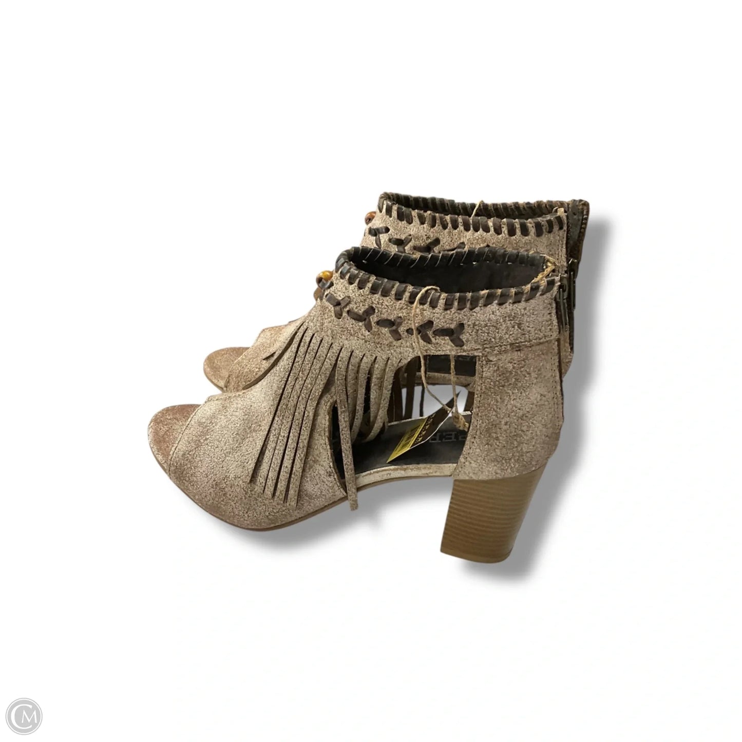 Shoes Heels Block By Roper In Beige, Size: 9