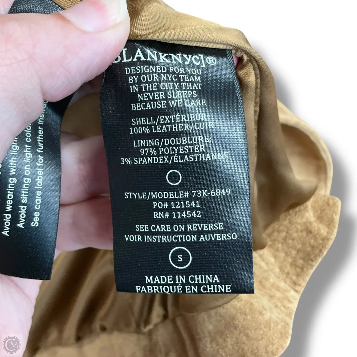 Jacket Leather By Blanknyc In Tan, Size: S