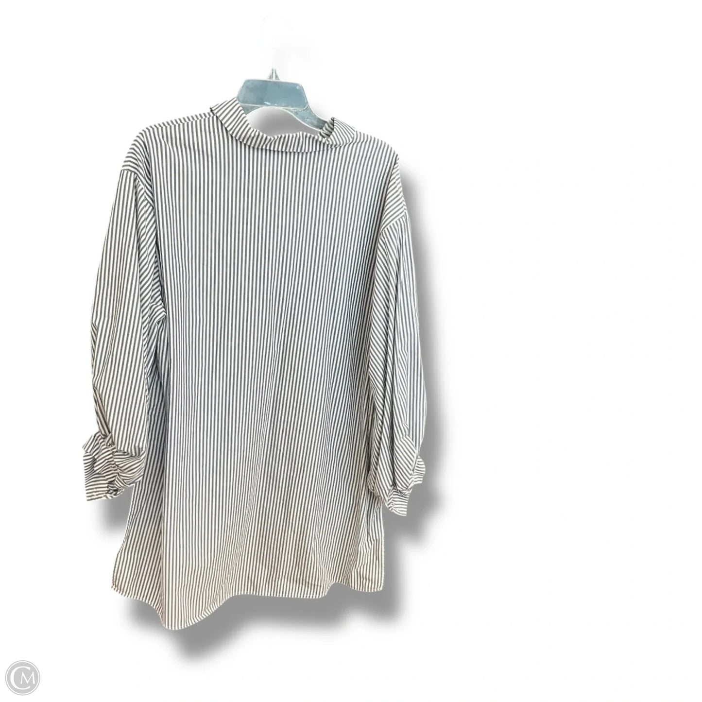 Blouse Long Sleeve By Eloquii In Striped Pattern, Size: 1x