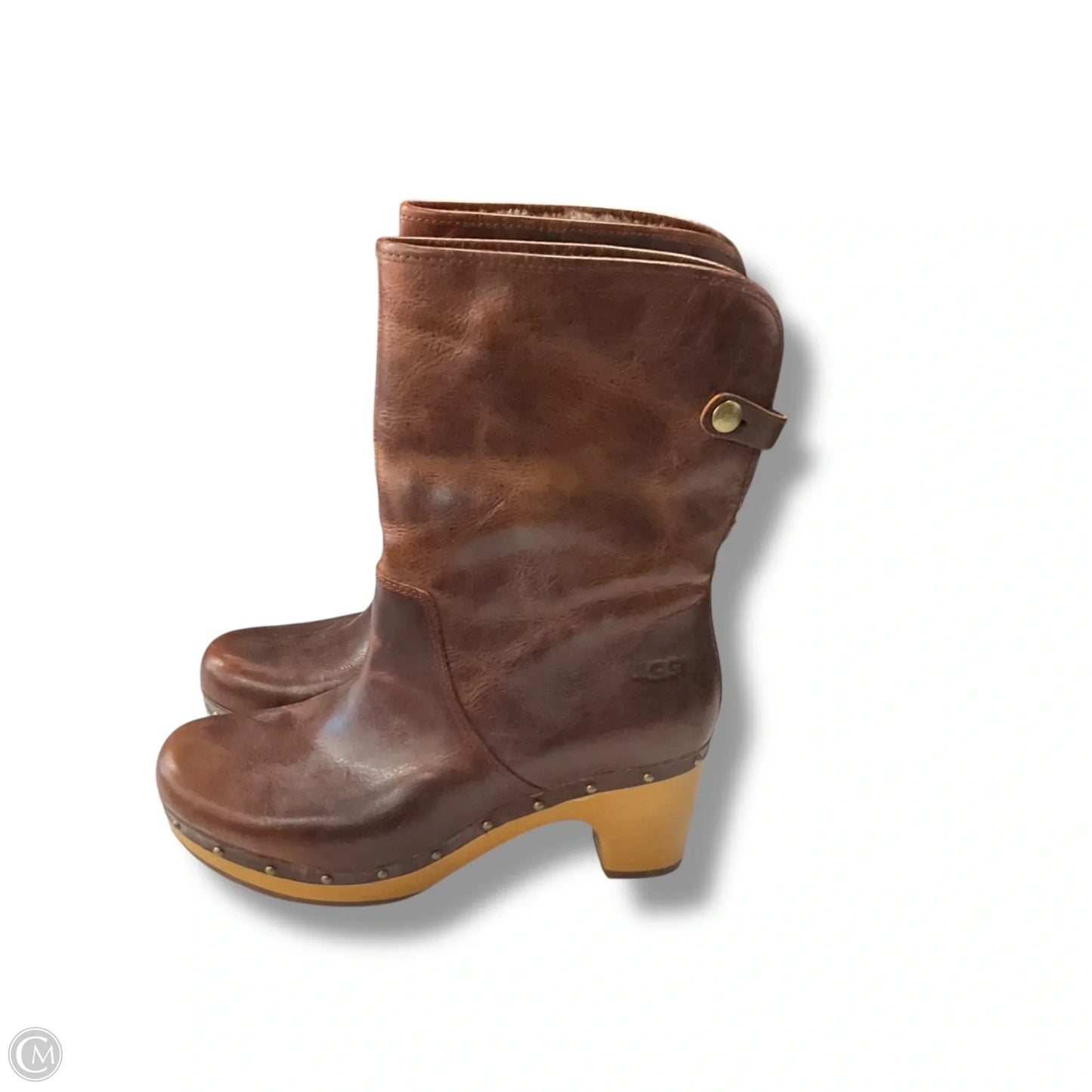 Boots Designer By Ugg In Brown, Size: 8