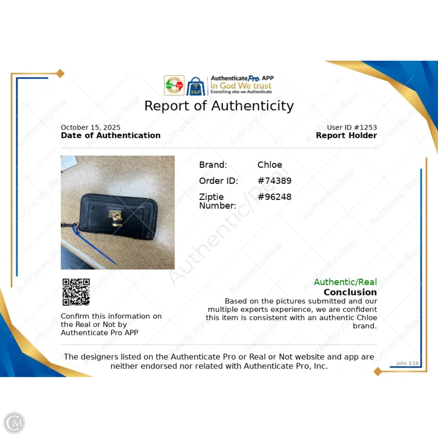 Wallet Luxury Designer By Chloe, Size: Medium