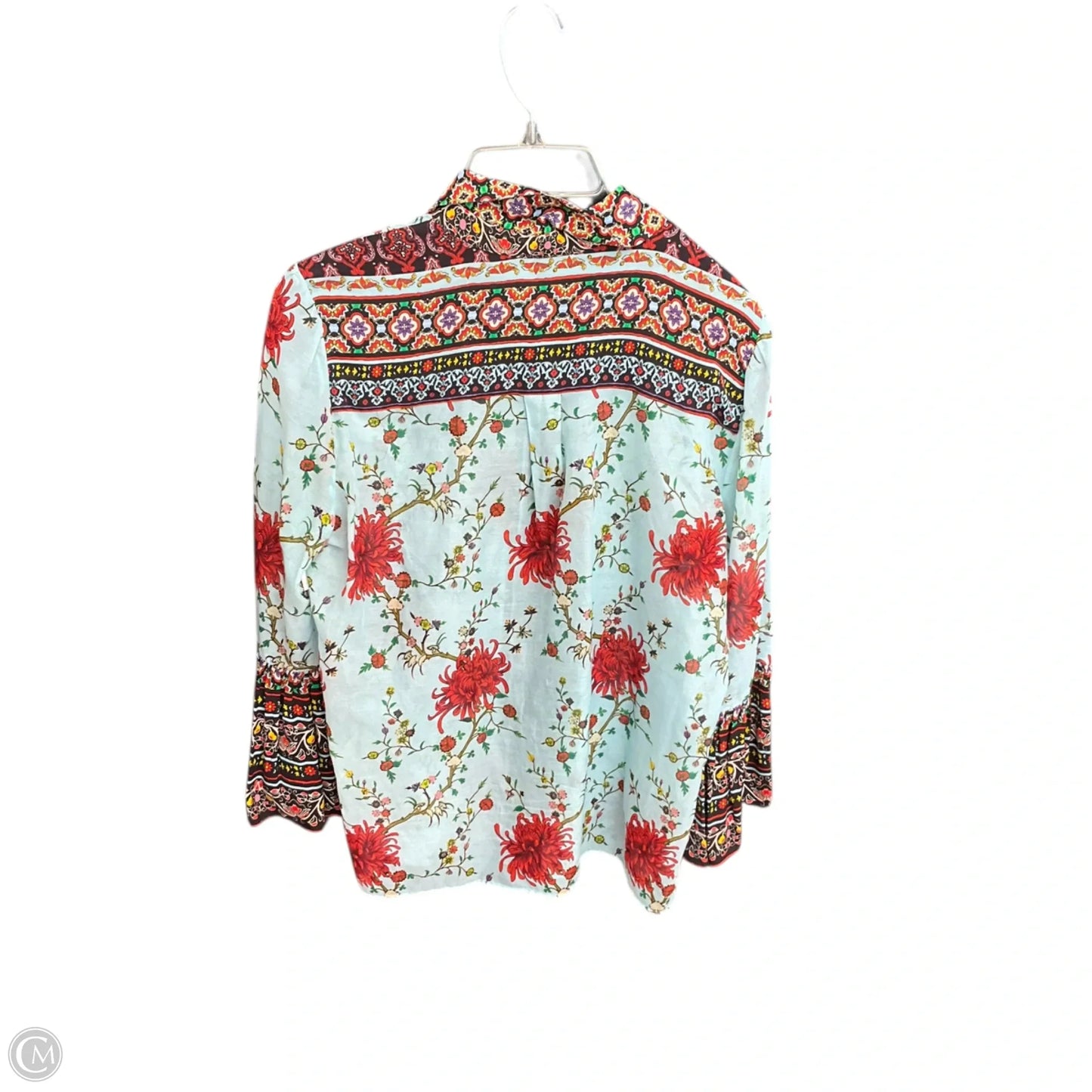 Blouse Designer By Alice + Olivia In Blue, Size: S