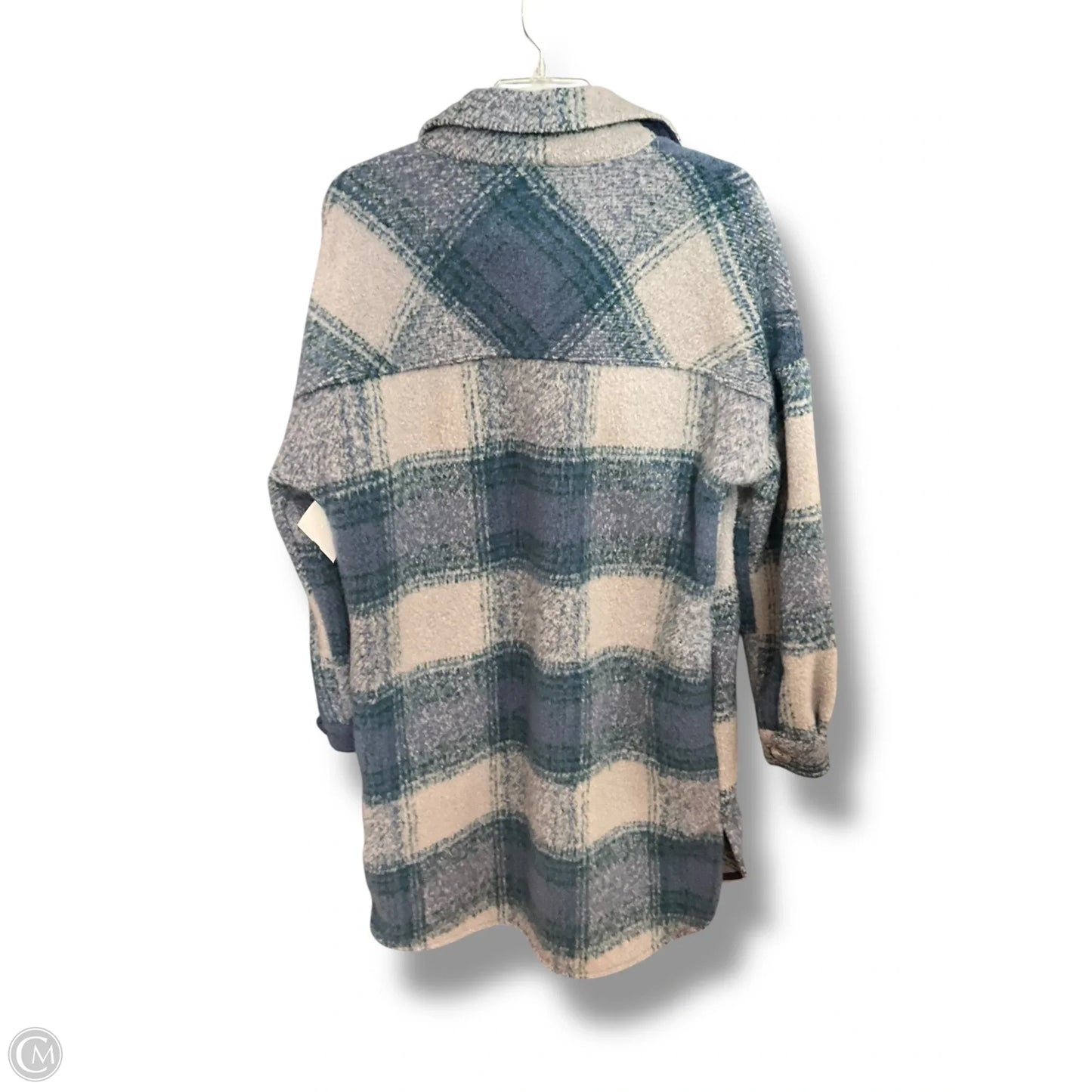 Jacket Faux Fur & Sherpa By Evereve In Blue & Green, Size: M