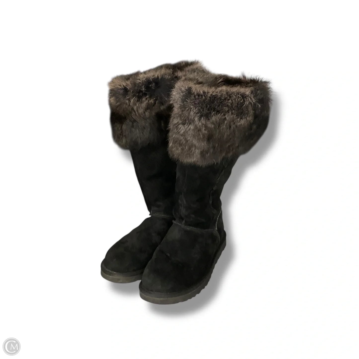 Boots Designer By Ugg In Black & Brown, Size: 9