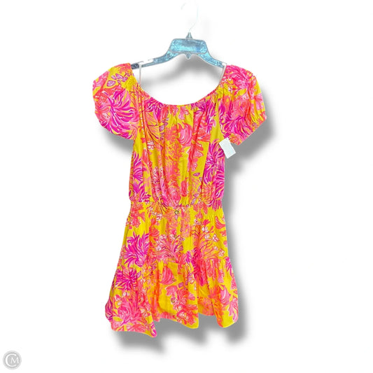 Dress Designer By Lilly Pulitzer In Pink & Yellow, Size: M