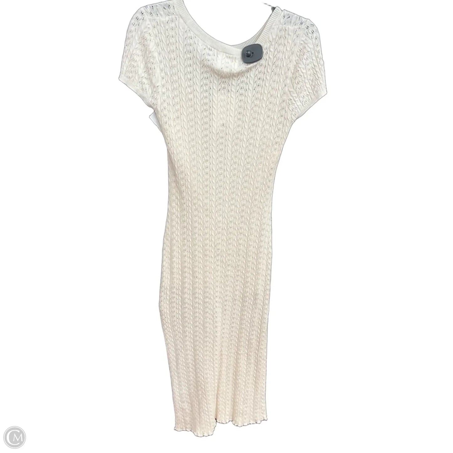 Dress Casual Midi By Cmc In Cream, Size: M