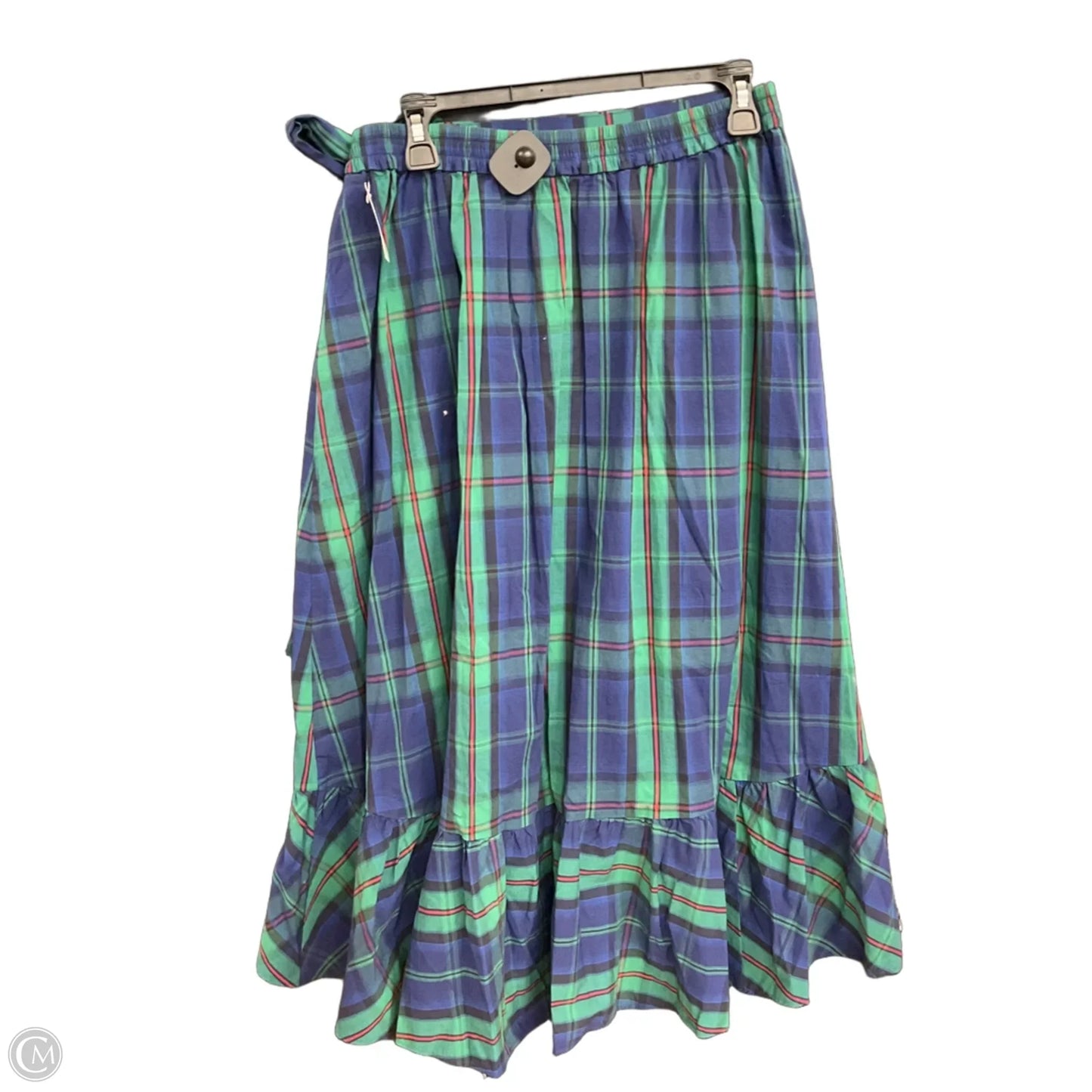 Blouse Long Sleeve By J. Crew In Blue & Green, Size: L
