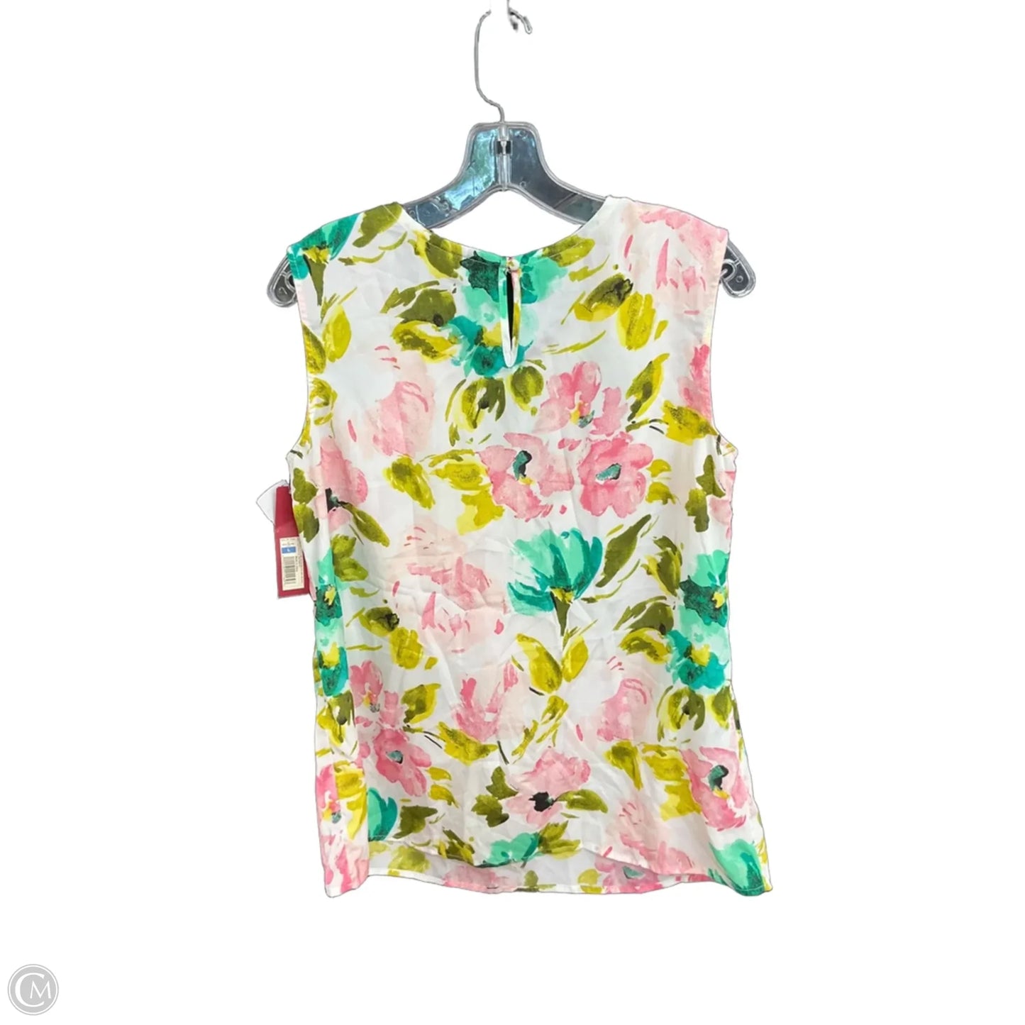 Top Sleeveless By Merona In Floral Print, Size: L