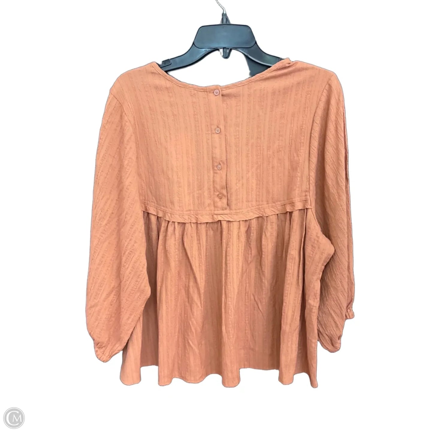Top Long Sleeve By Cato In Brown, Size: M