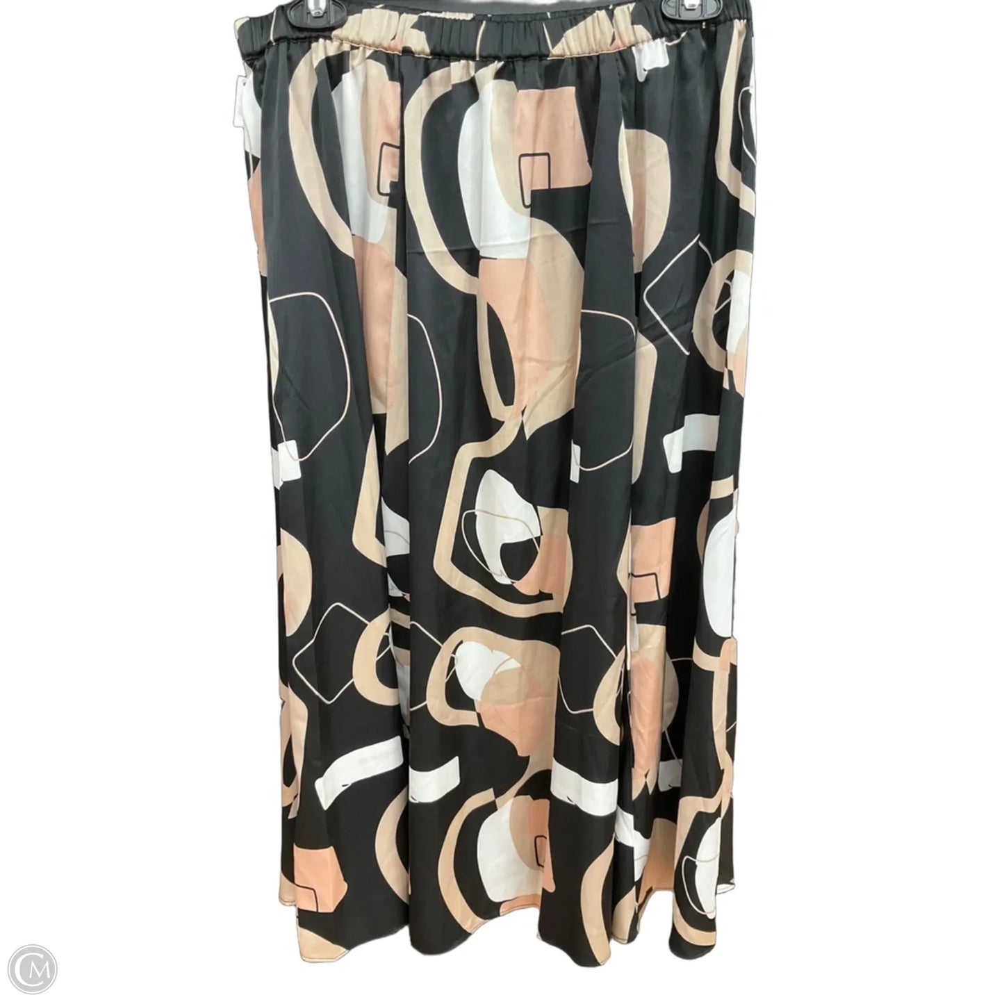 Skirt Maxi By Adrianna Papell In Black & Pink, Size: M