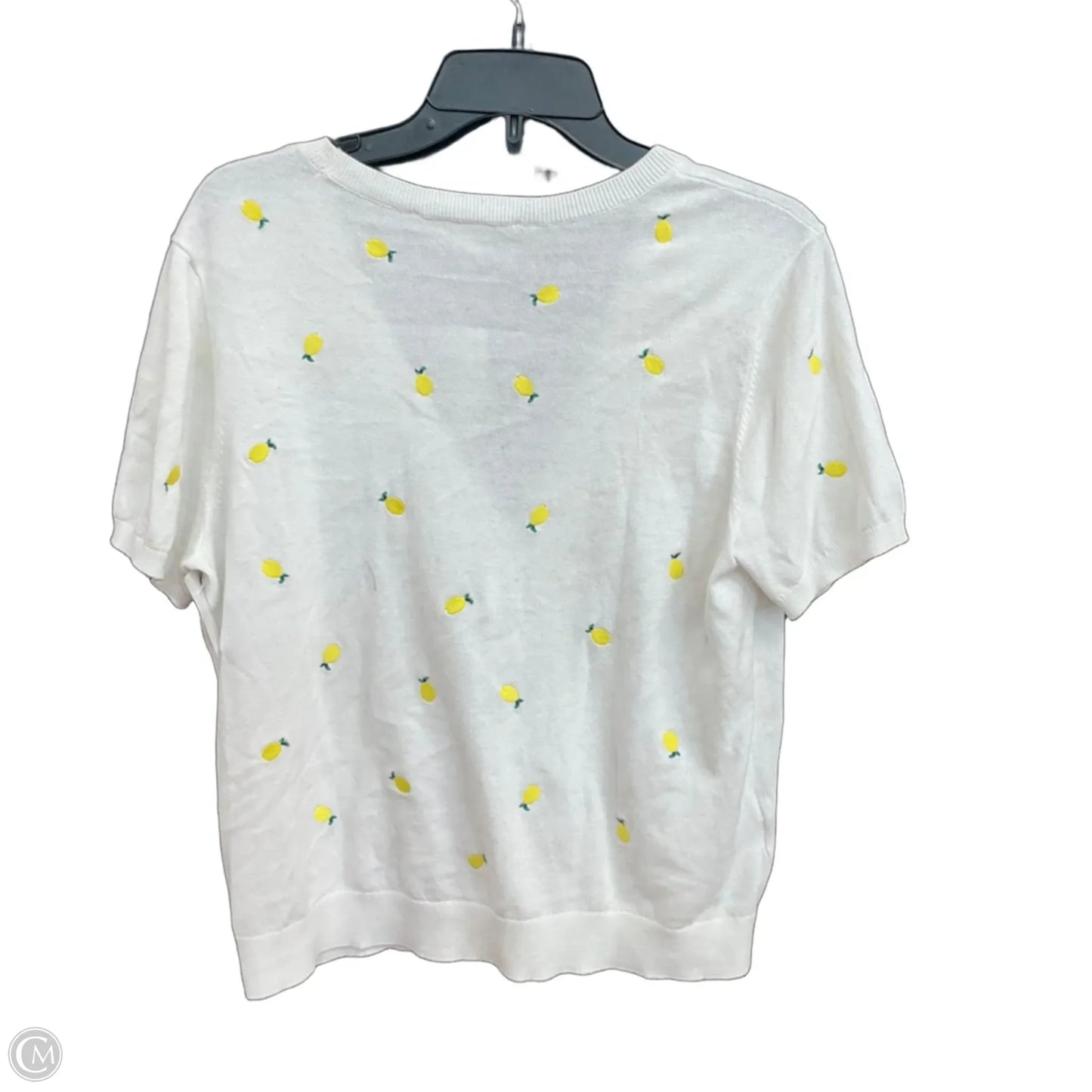 Top Short Sleeve By Loft In White, Size: L