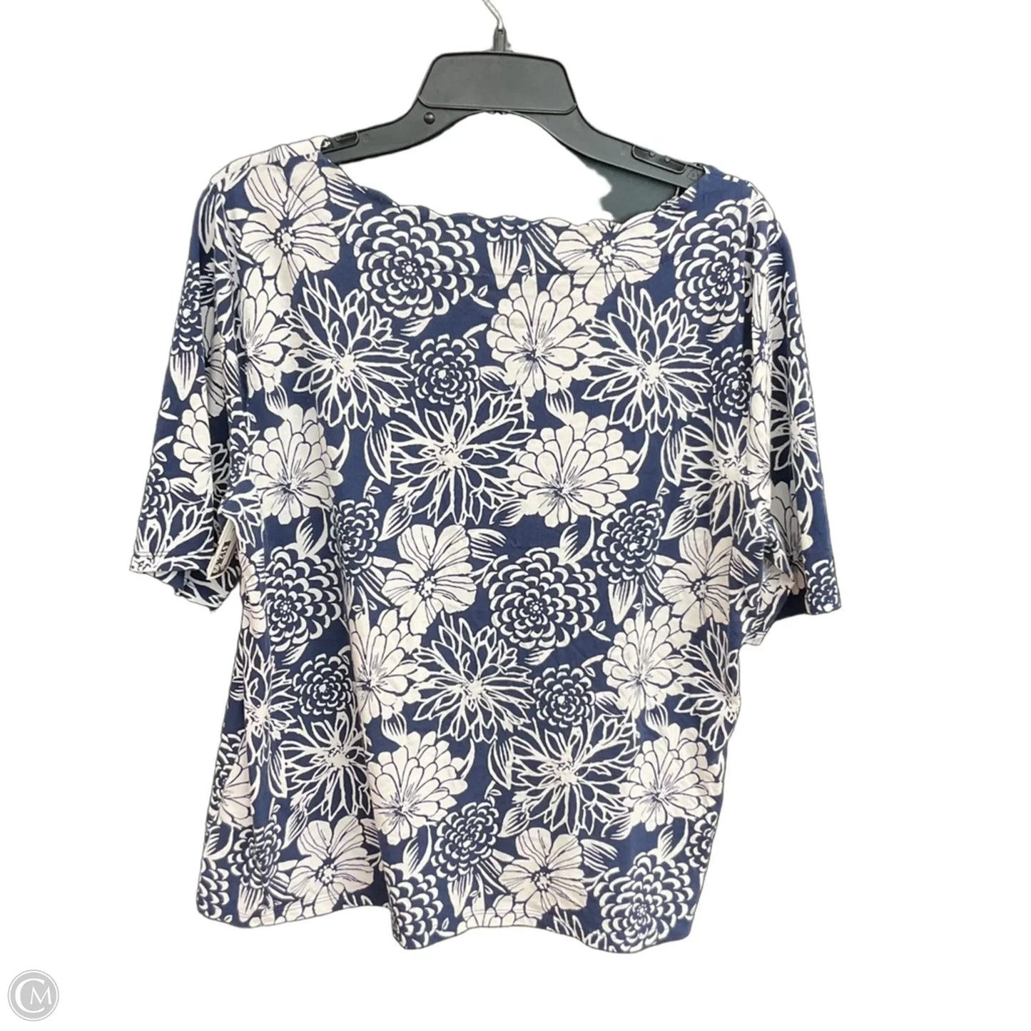 Top Short Sleeve By Talbots In Blue, Size: Xl