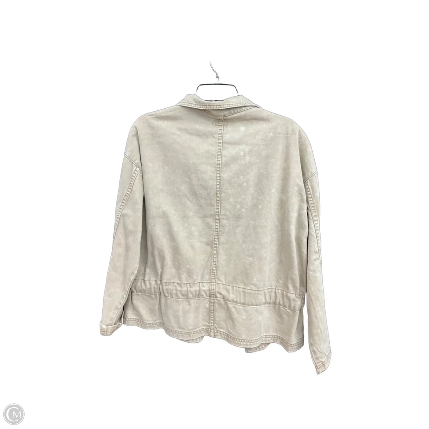 Jacket Denim By Easel In Tan, Size: S