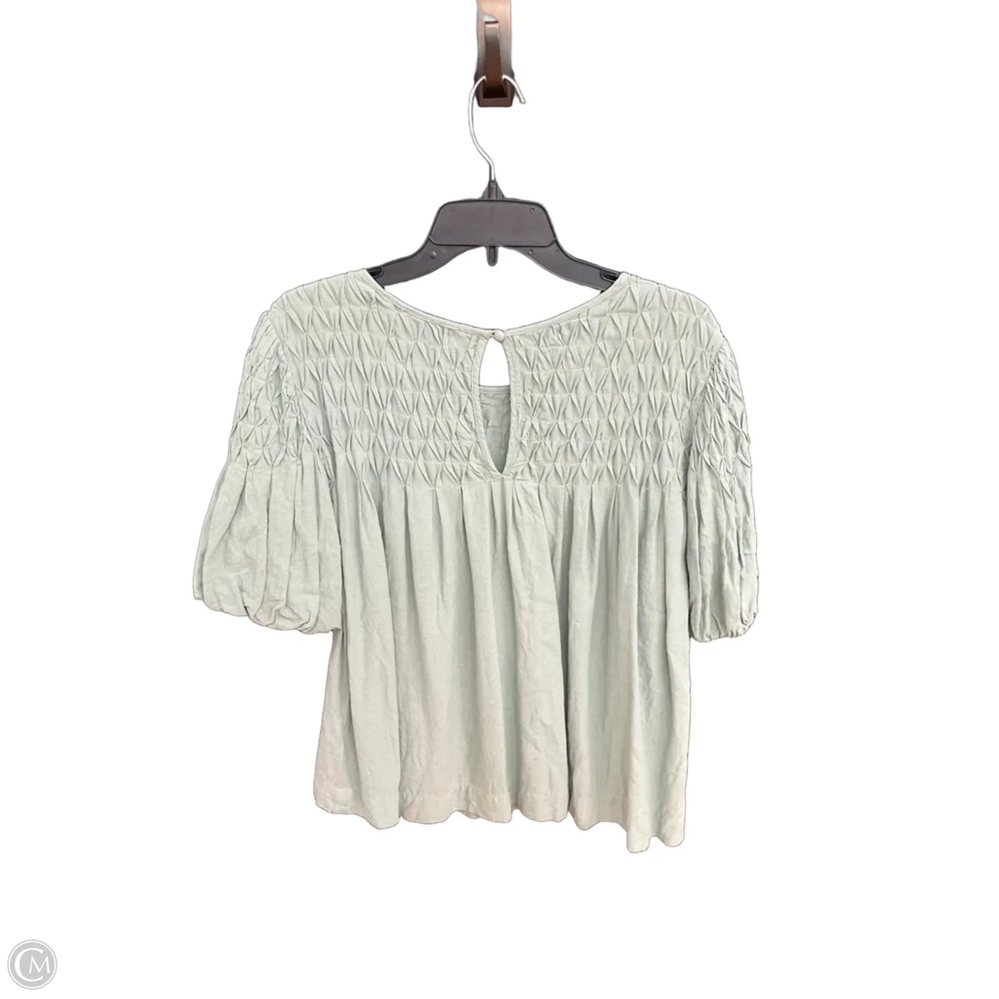 Top Short Sleeve By Anthropologie In Green, Size: S