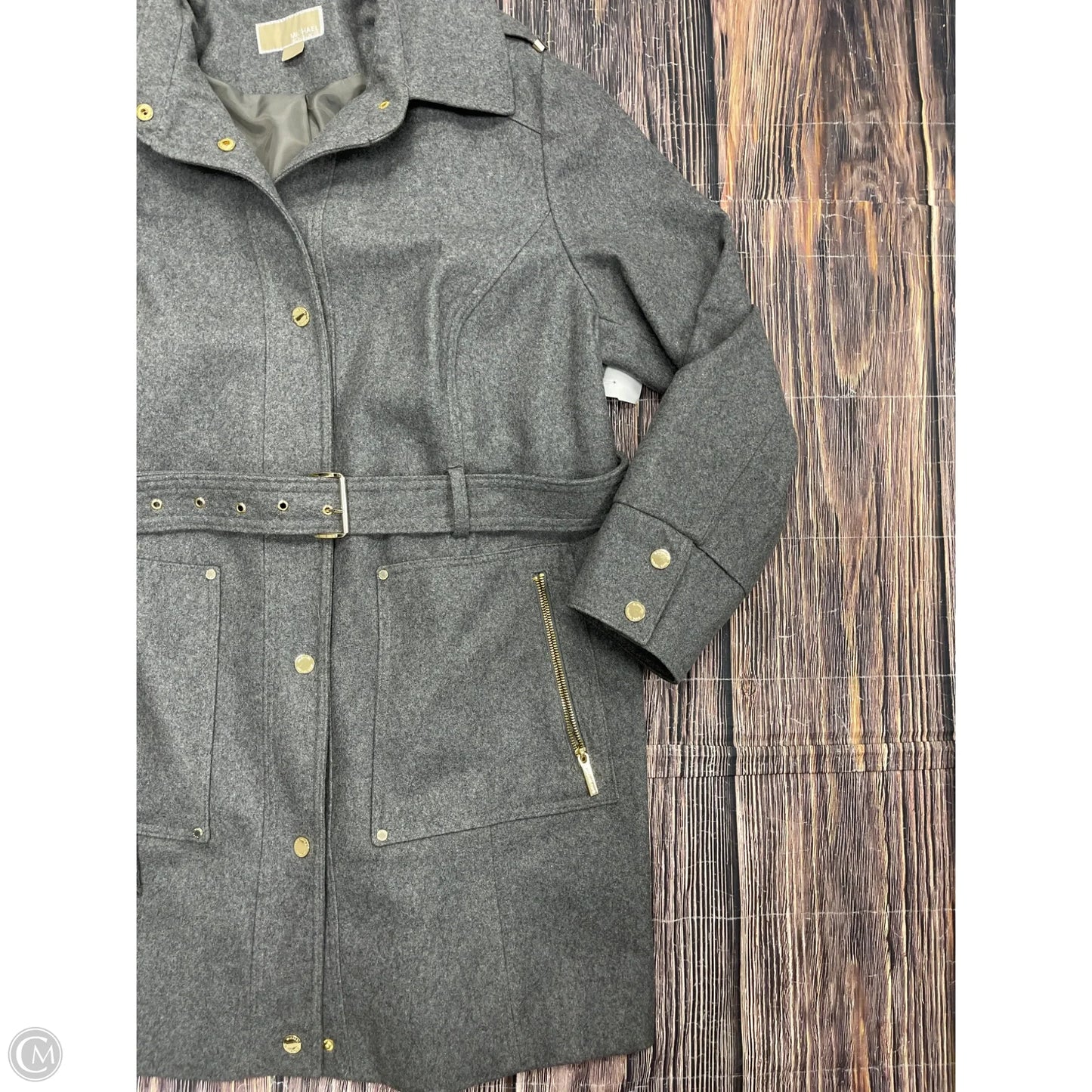 Coat Designer By Michael Kors In Grey, Size: 2x