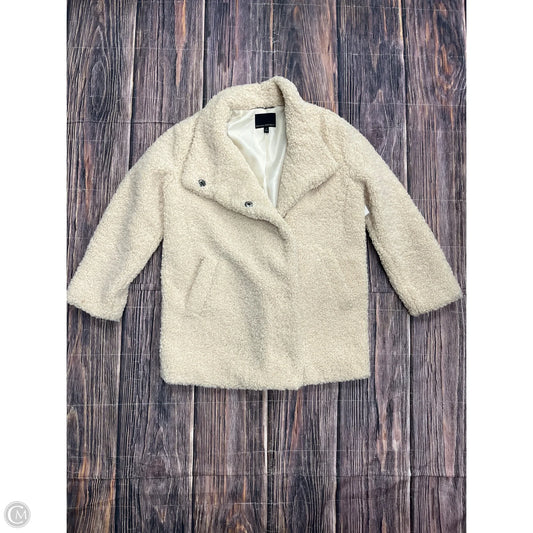 Coat Wool By Banana Republic In Ivory, Size: S