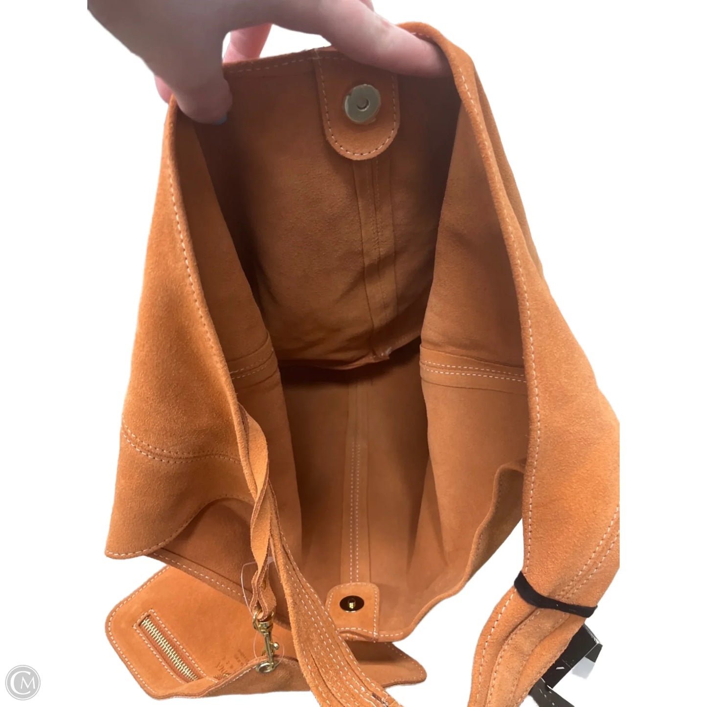 Handbag Leather By Cma, Size: Large