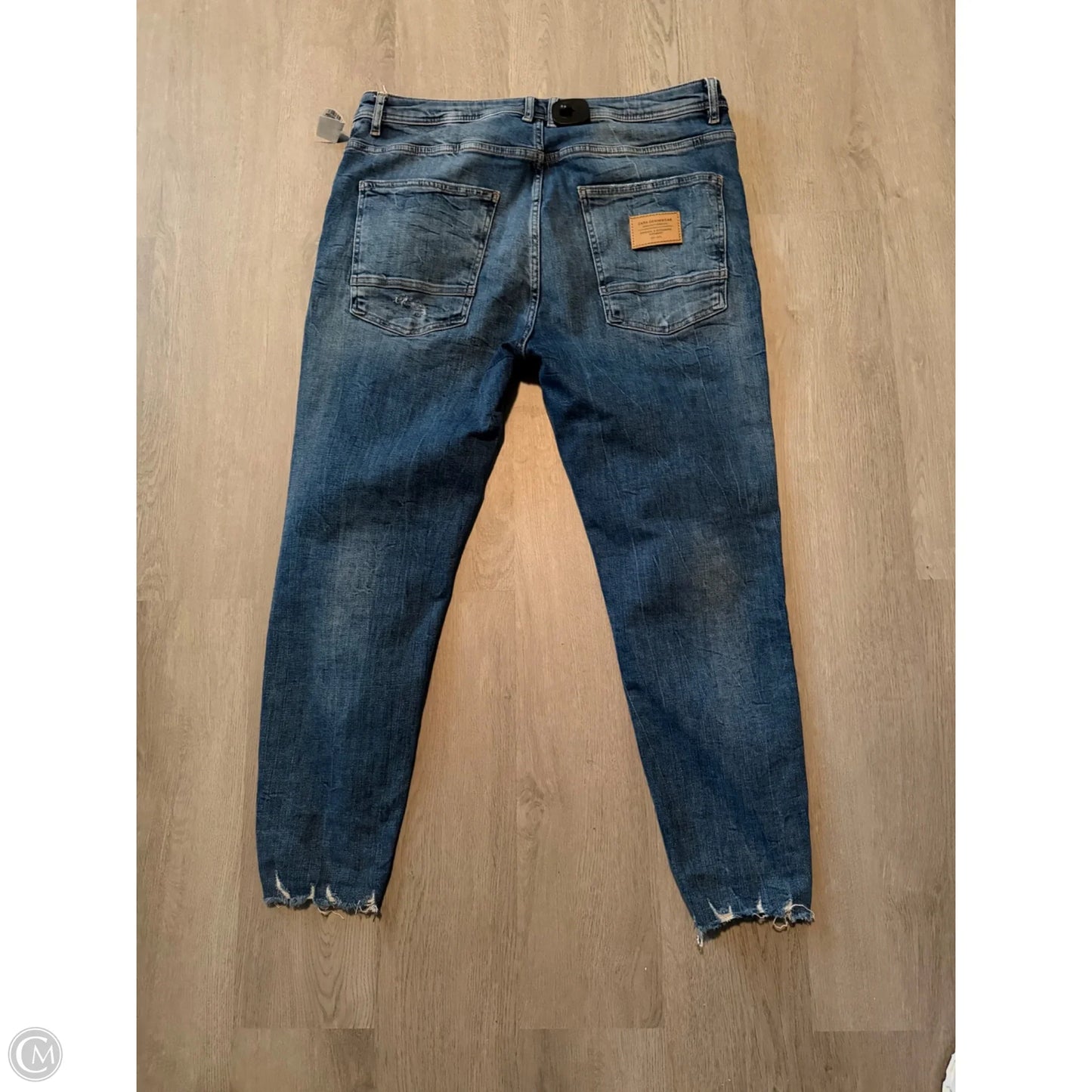Jeans Skinny By Zara In Blue Denim, Size: 22
