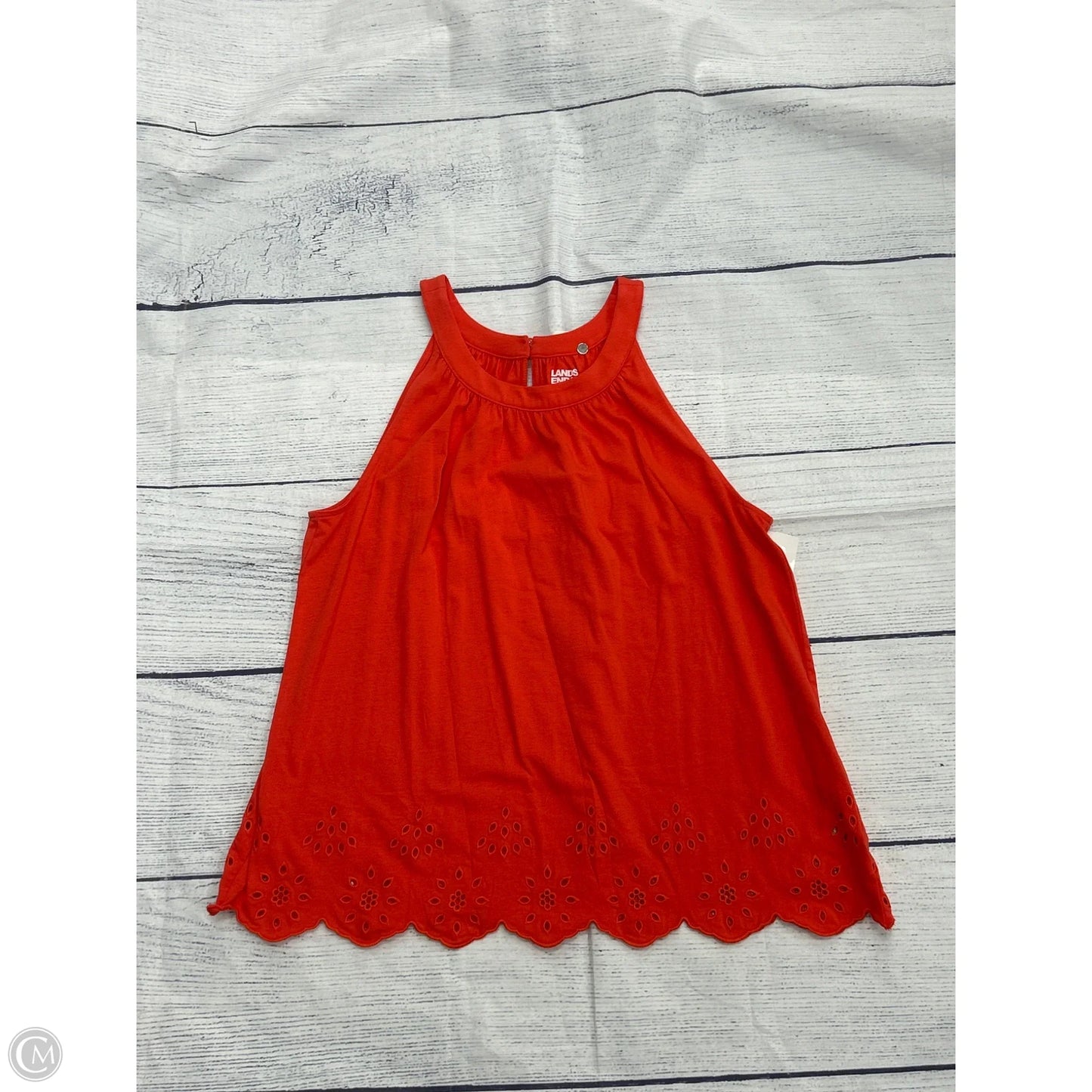 Tank Top By Lands End In Orange, Size: M