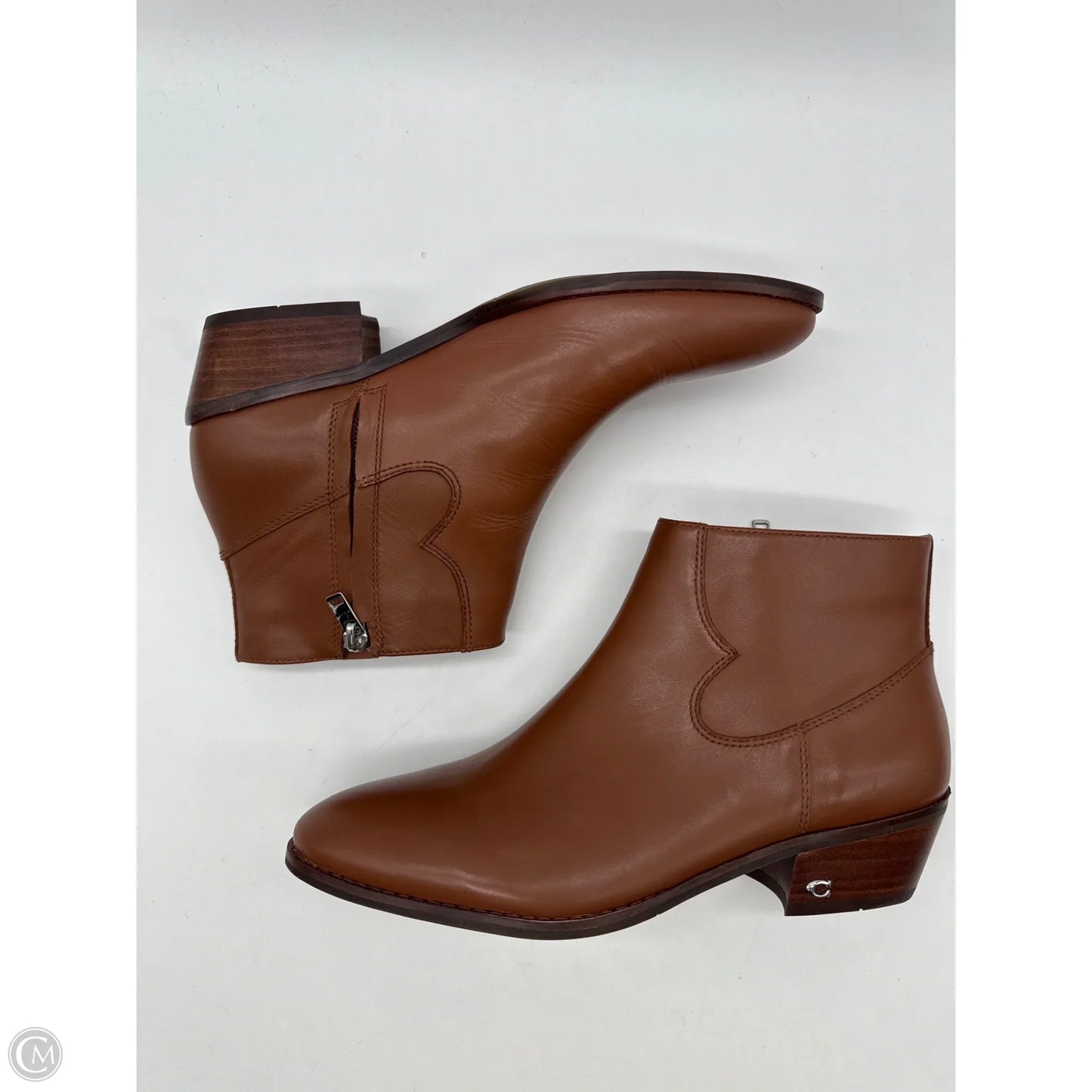 Boots Designer By Coach In Brown, Size: 8.5