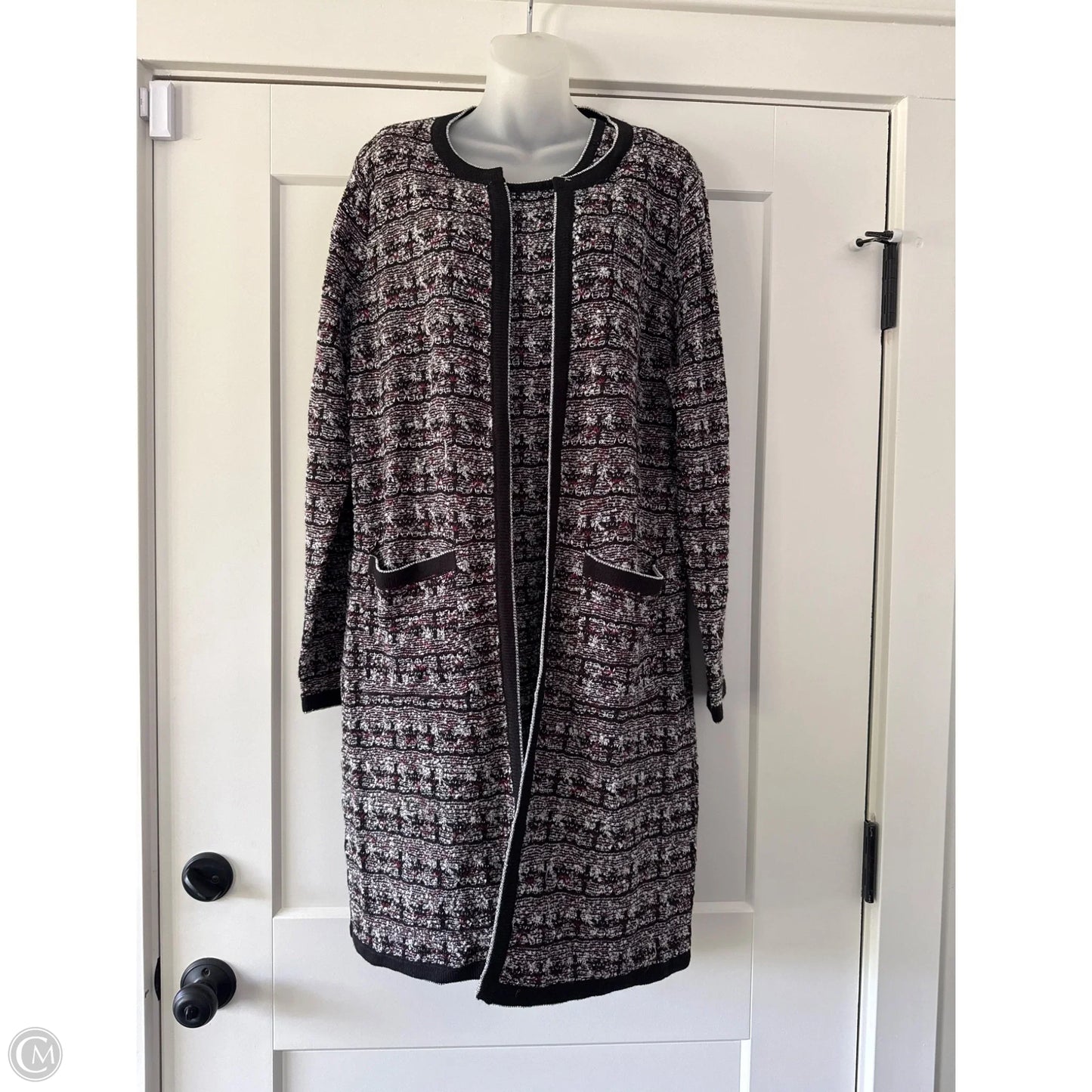 Sweater Cardigan By Eva Mendes In Purple, Size: L