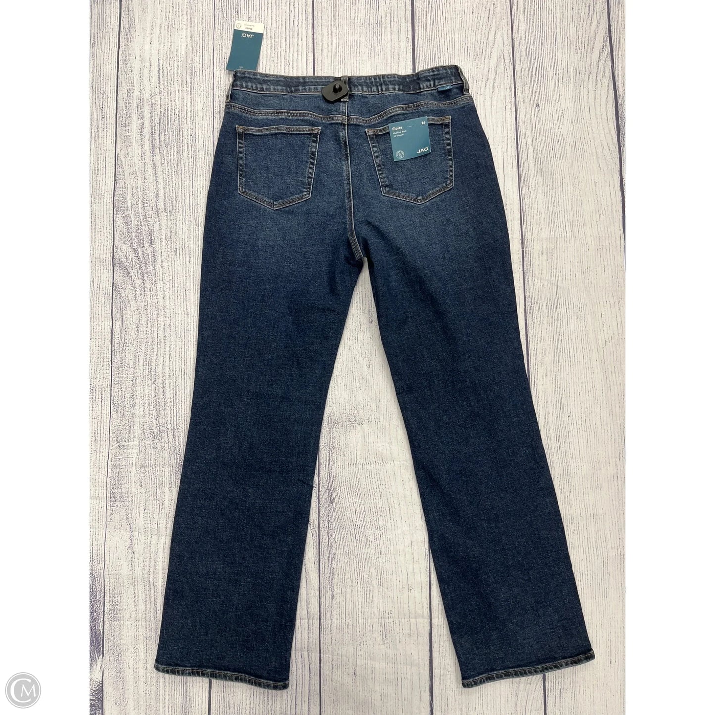 Jeans Straight By Jag In Blue Denim, Size: 16