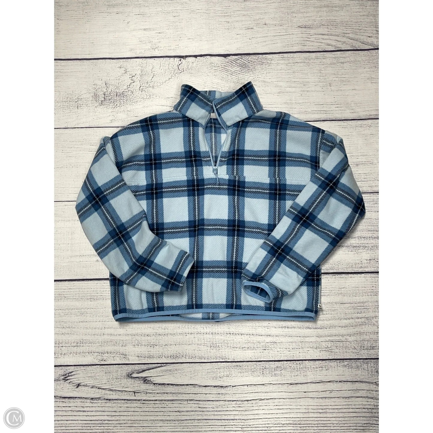 Sweatshirt Collar By Eddie Bauer In Blue, Size: M