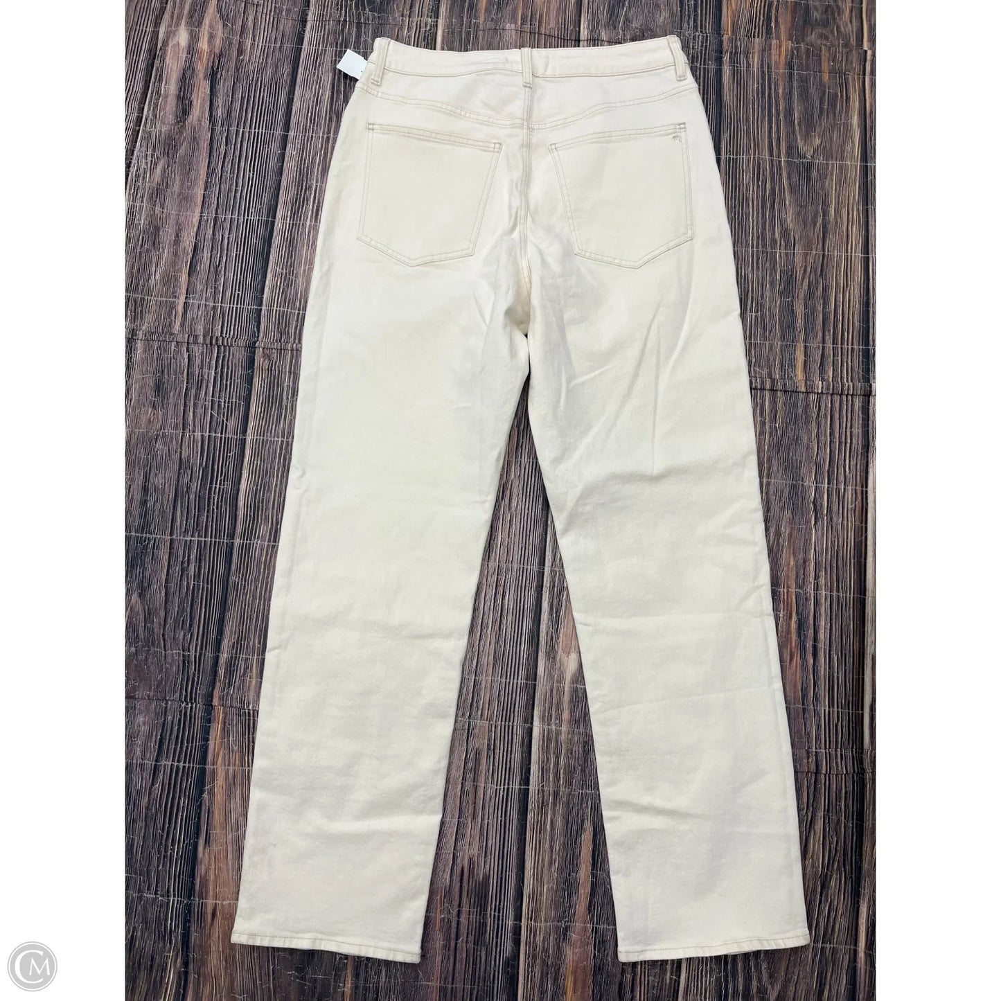 Jeans Straight By Madewell In Cream, Size: 14l