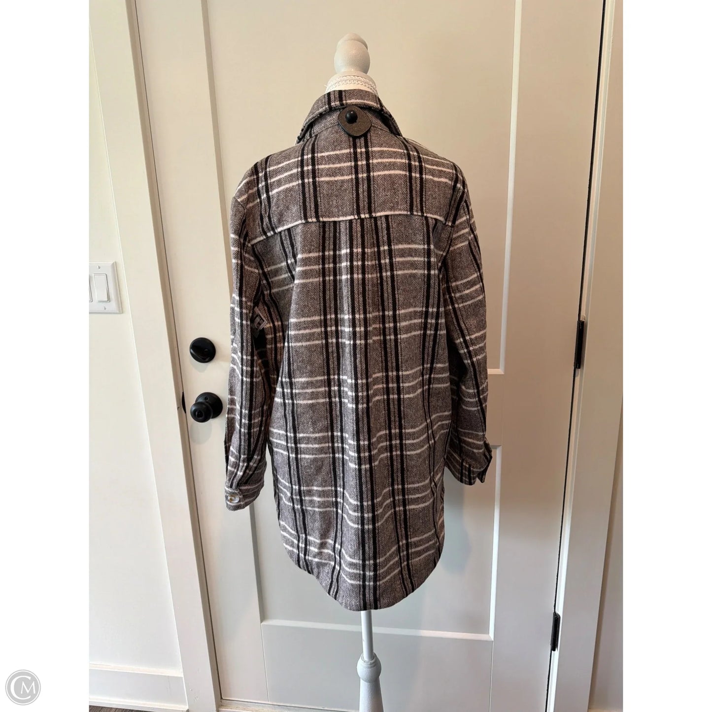 Jacket Shirt By Ellison In Grey, Size: S