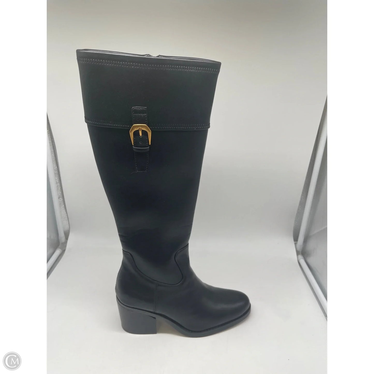 Boots Knee Heels By Franco Sarto In Black, Size: 8