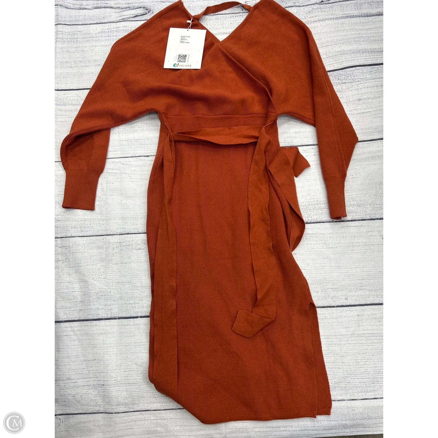 Dress Sweater By Clothes Mentor In Orange, Size: S