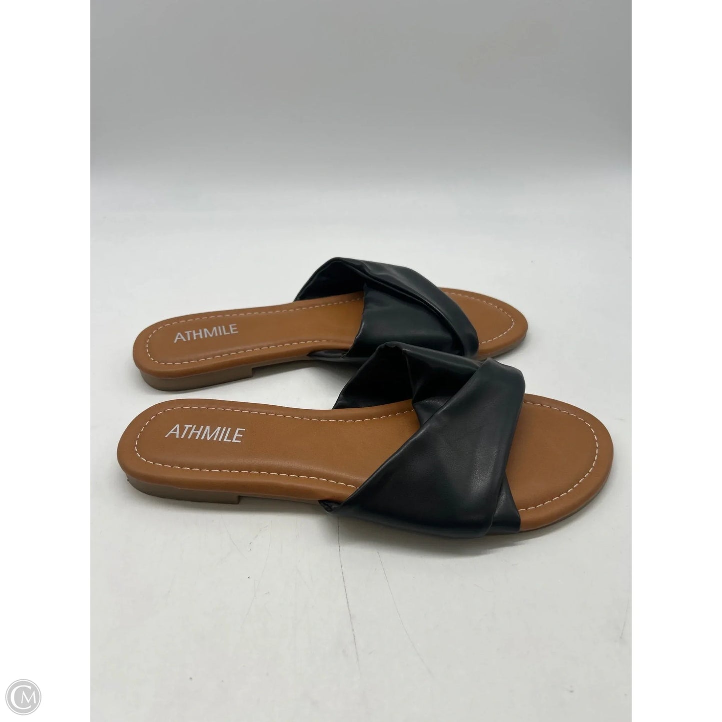 Sandals Flats By Clothes Mentor In Black, Size: 9