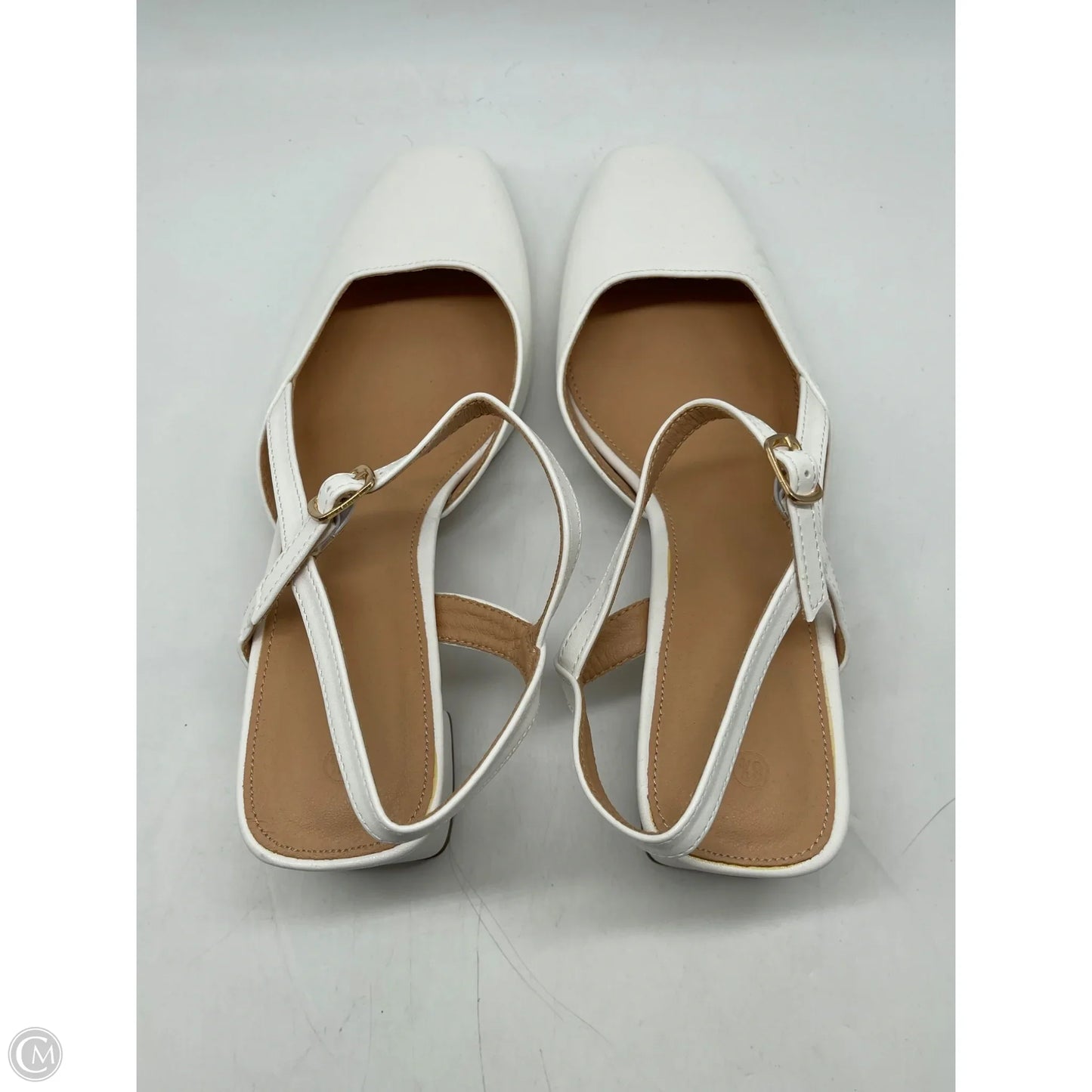 Shoes Heels Block By Clothes Mentor In White, Size: 8.5