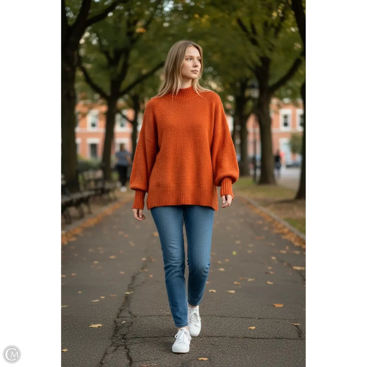 Sweater By Forever 21 In Orange, Size: S