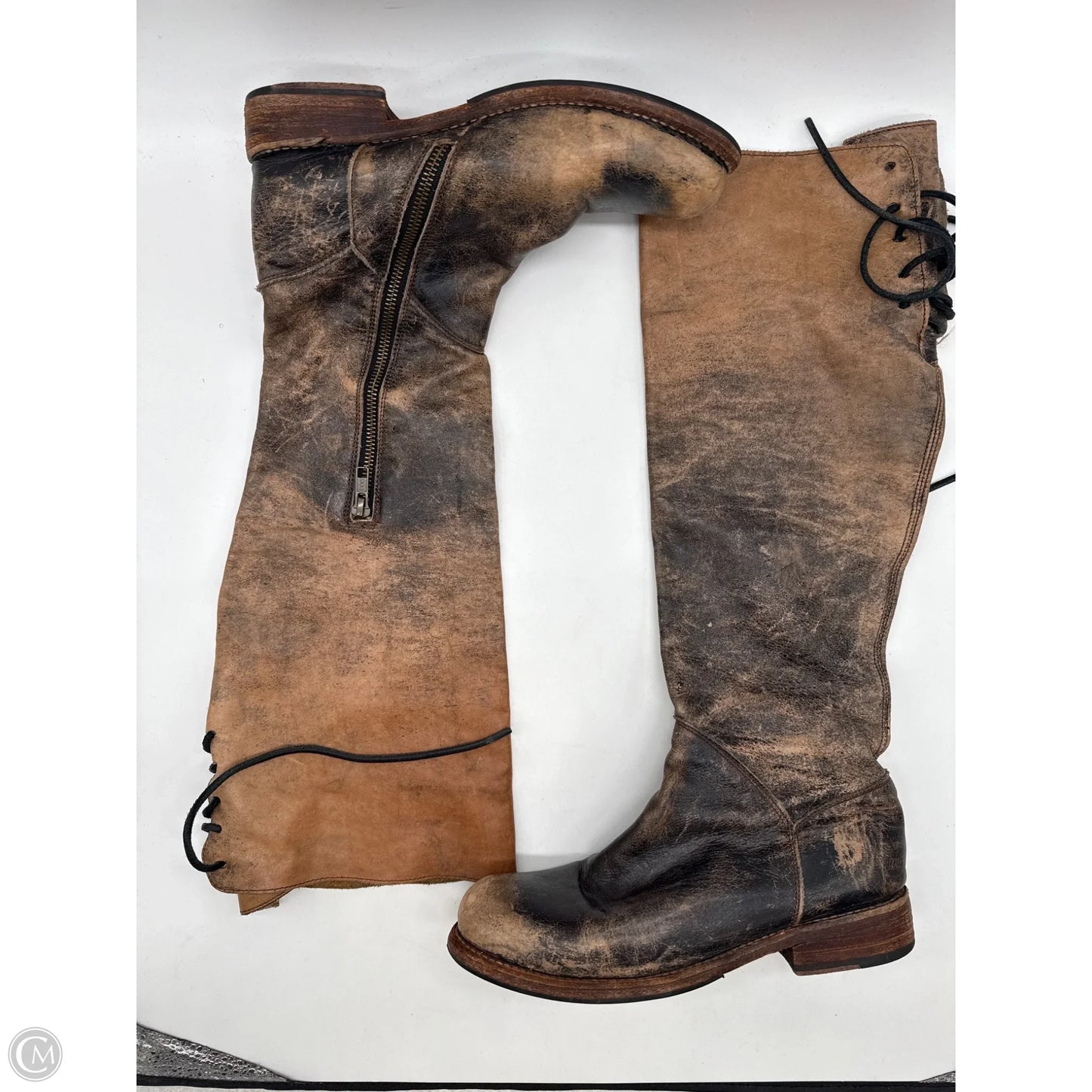 Boots Knee Flats By Bed Stu In Brown, Size: 7.5